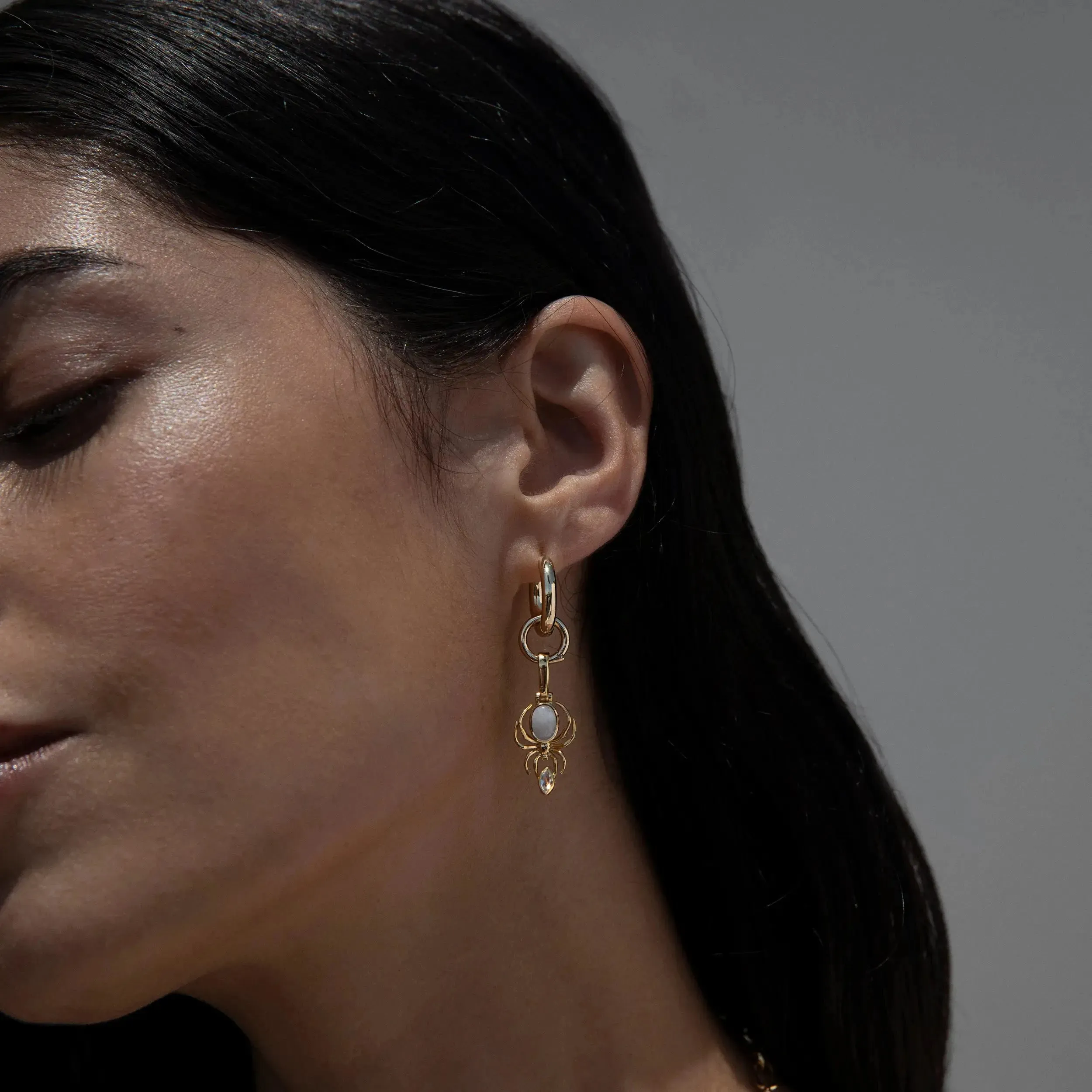 Moonstone Insects Charm Earrings sold by Awe Inspired product image thumbnail 4