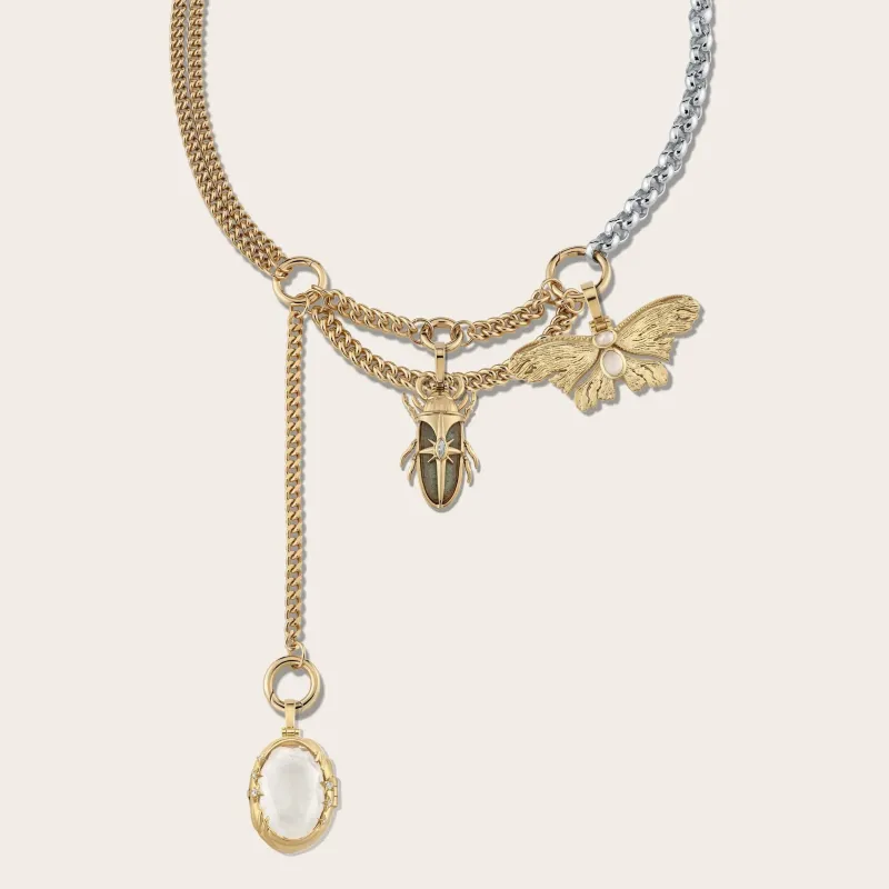 Secret Forest Asymmetrical Charm Necklace sold by Awe Inspired