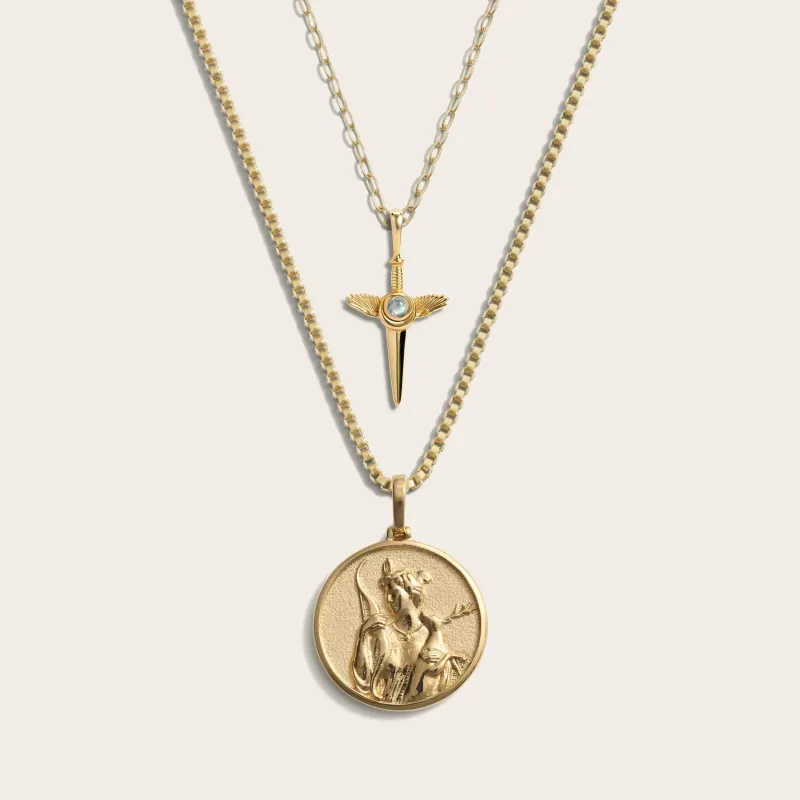 Artemis and Flying Dagger Necklace Set sold by Awe Inspired