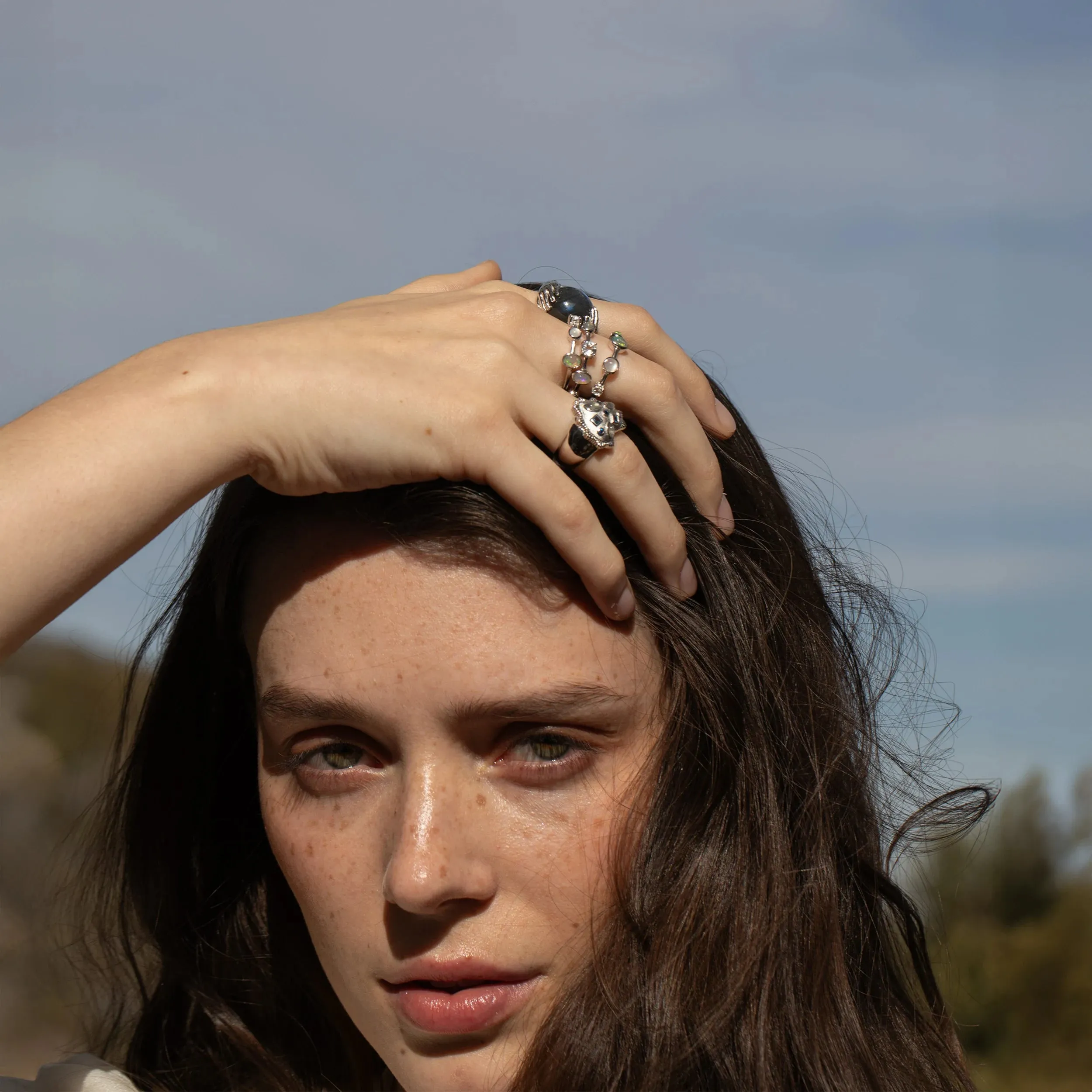 White Radiant Heart Ring sold by Awe Inspired product image thumbnail 5