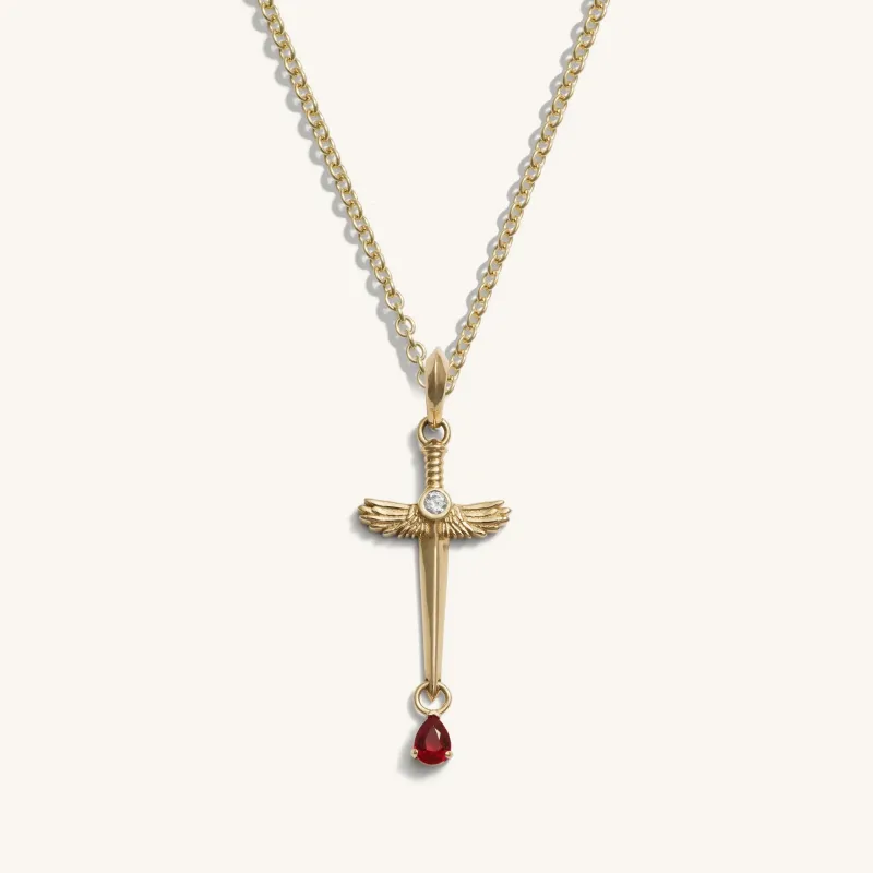 Ruby Sword Necklace sold by Awe Inspired