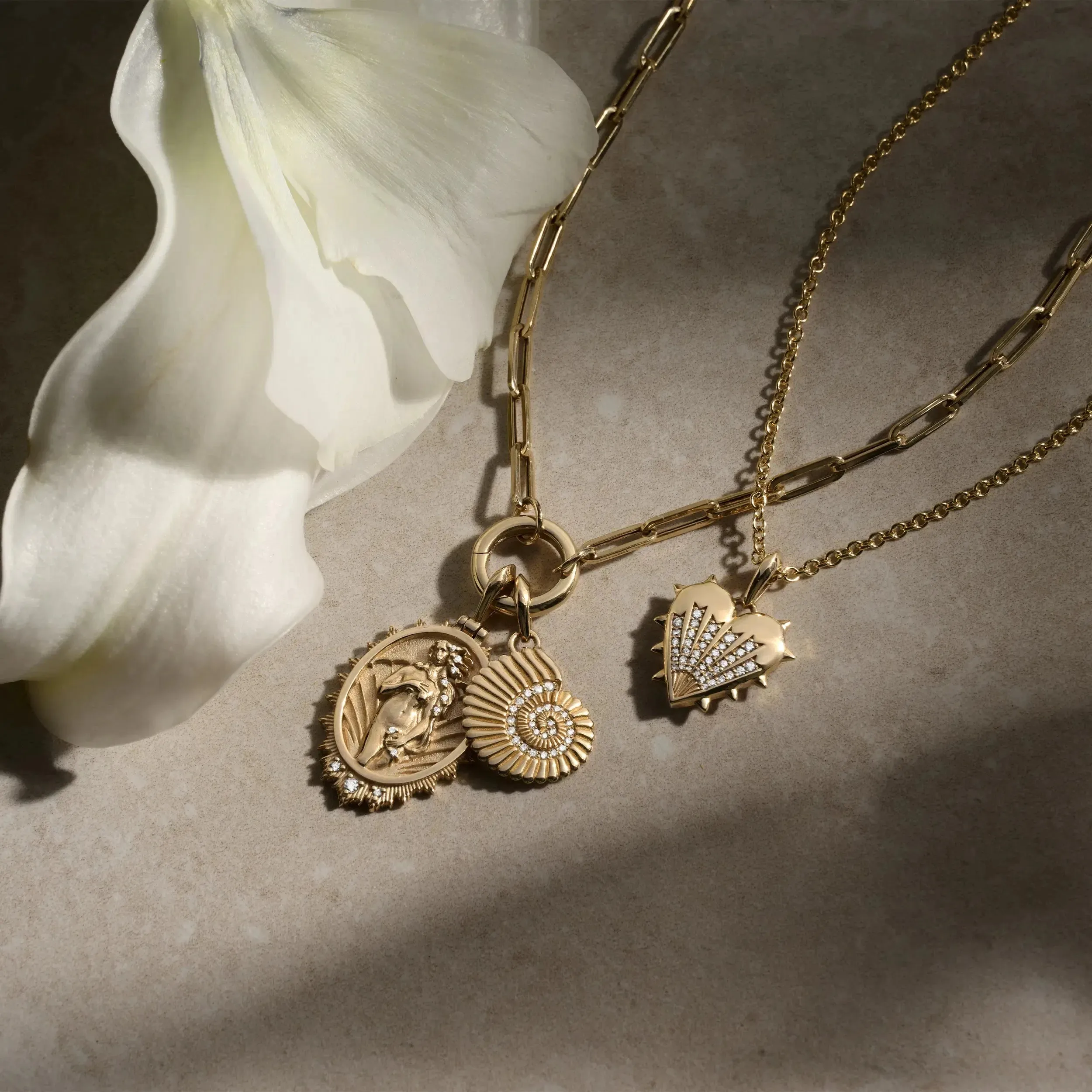 Diamond Spiral Shell Amulet sold by Awe Inspired product image thumbnail 4