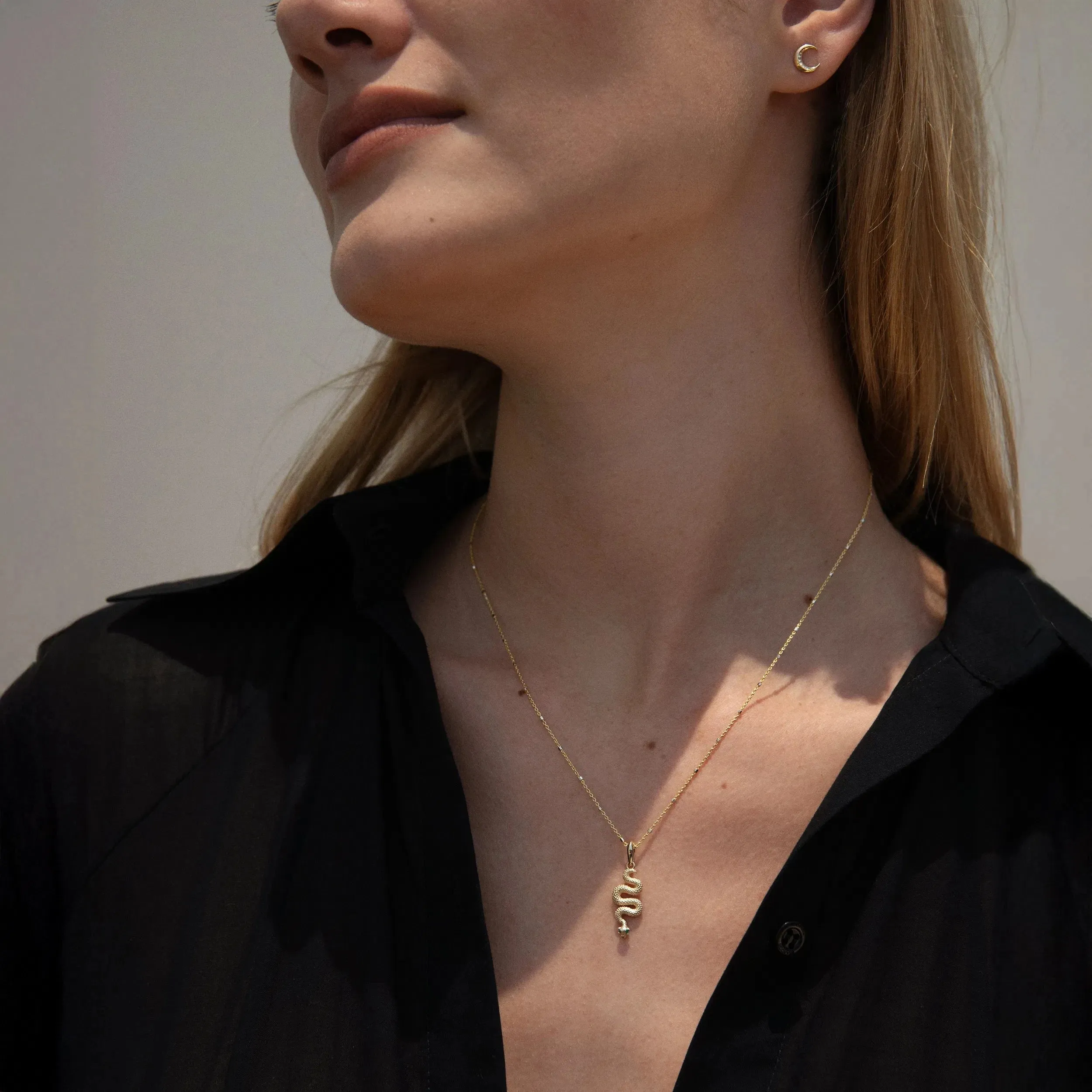 Emerald Eye Snake Amulet sold by Awe Inspired product image thumbnail 2