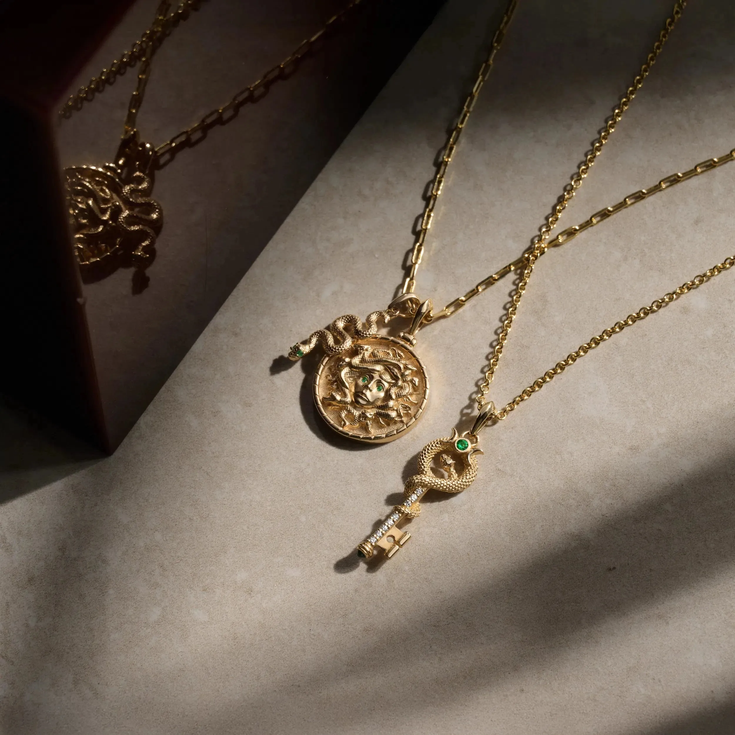 Emerald Eye Snake Amulet sold by Awe Inspired product image thumbnail 4