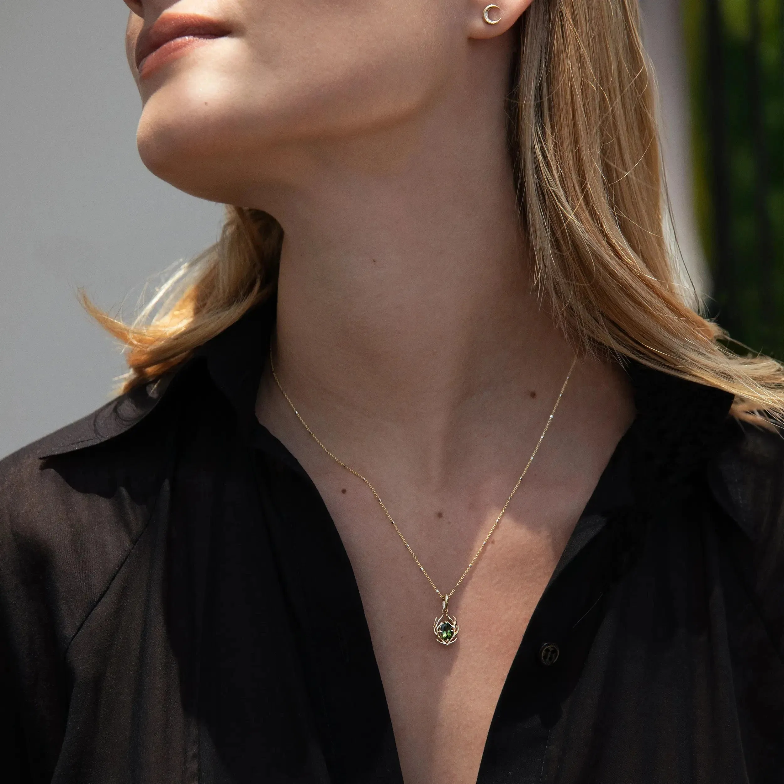 Tourmaline Stag Necklace sold by Awe Inspired product image thumbnail 2