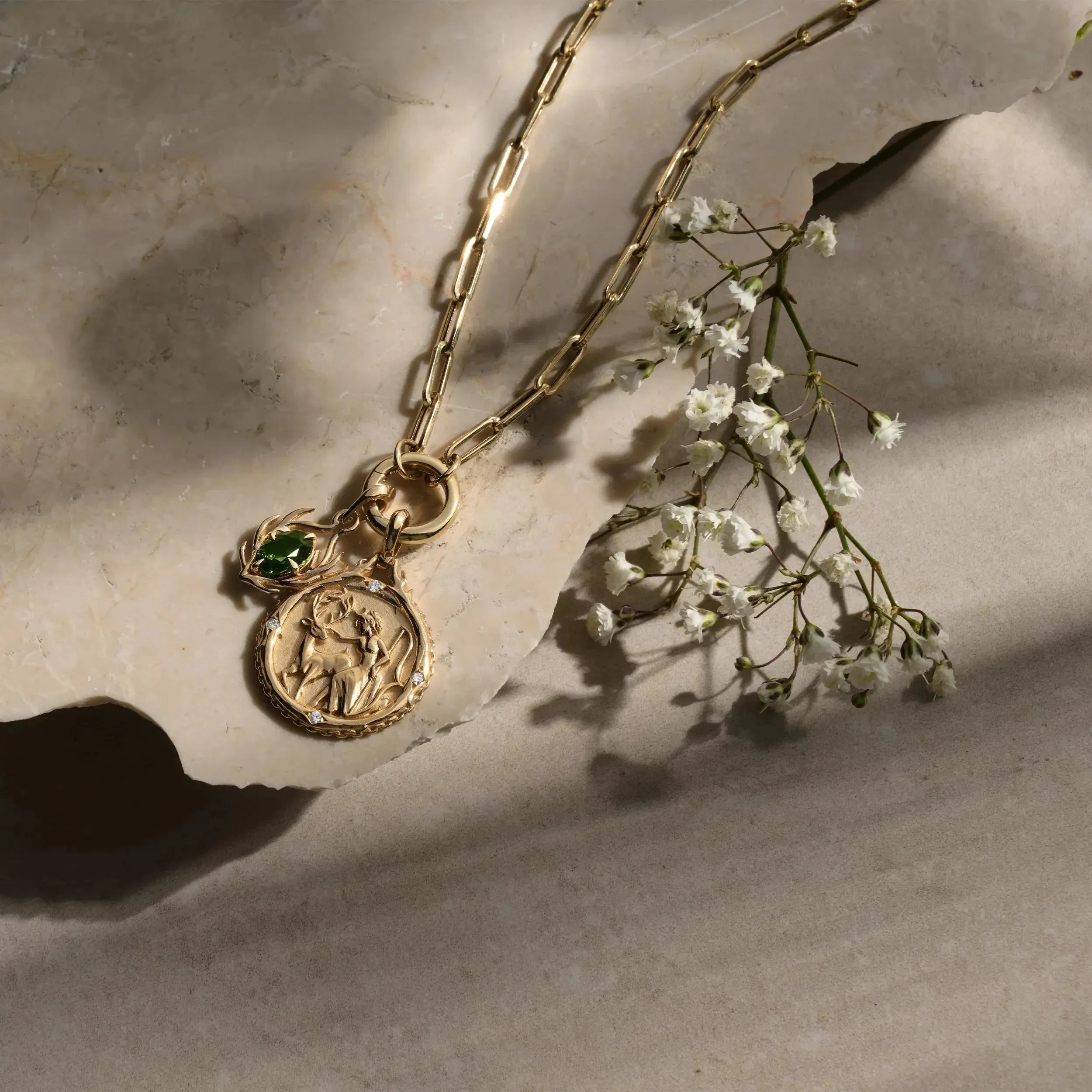 Tourmaline Stag Necklace sold by Awe Inspired product image thumbnail 4