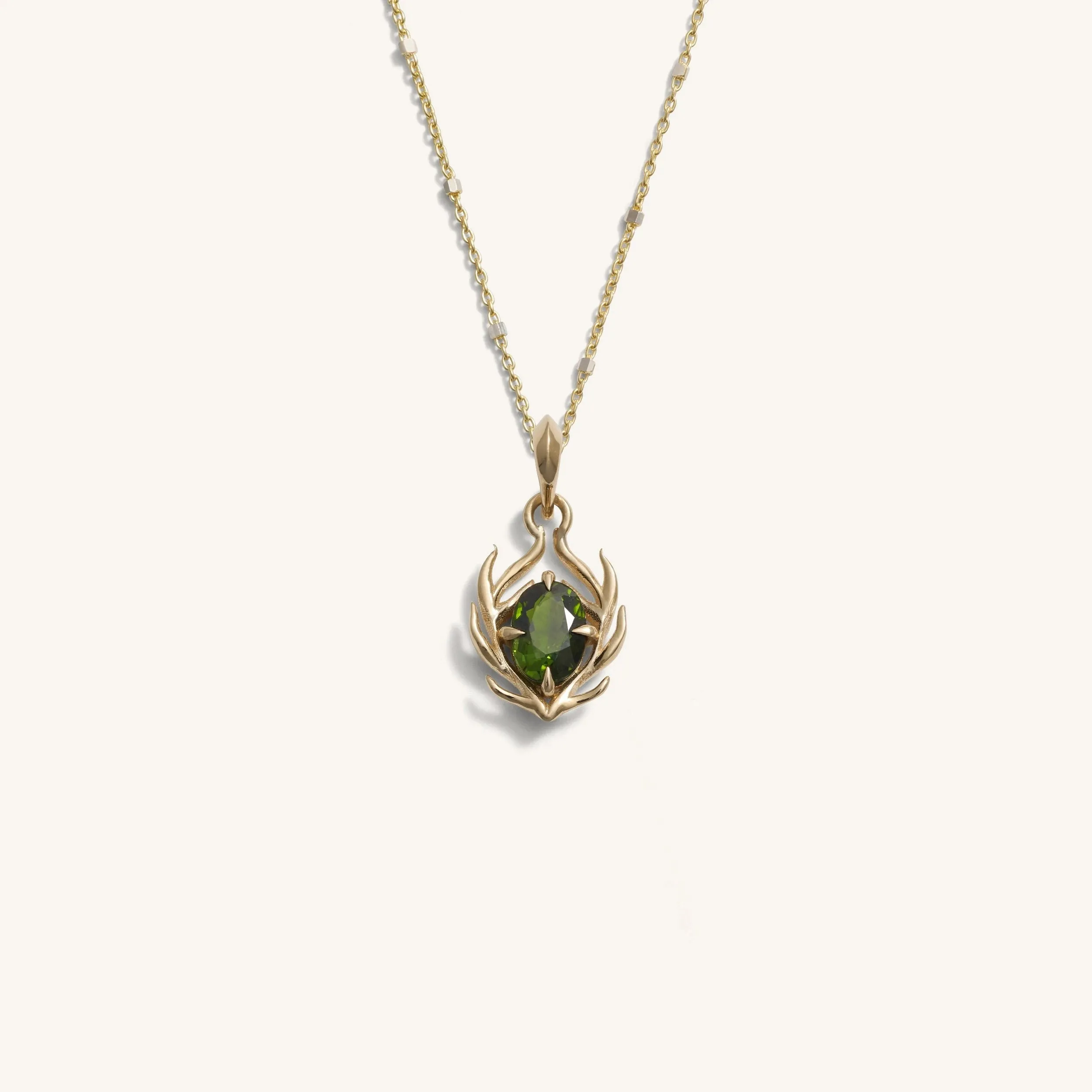 Tourmaline Stag Necklace sold by Awe Inspired