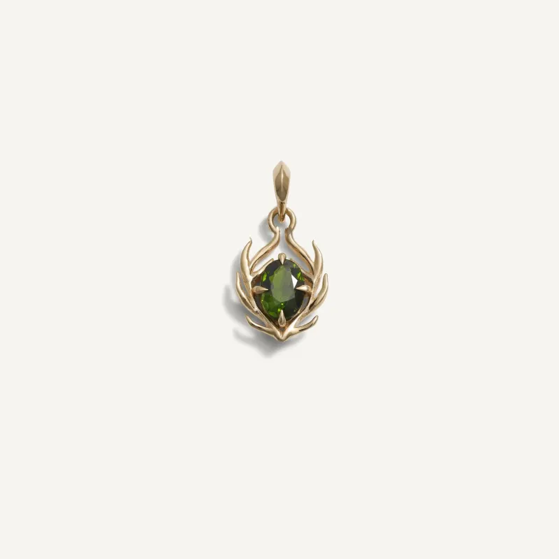 Tourmaline Stag Amulet sold by Awe Inspired