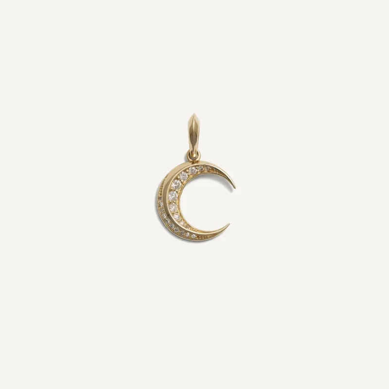 Diamond Twisted Moon Amulet sold by Awe Inspired