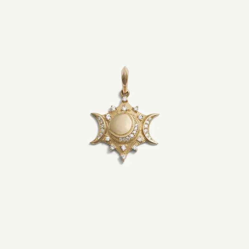 Diamond Triple Moon Amulet sold by Awe Inspired