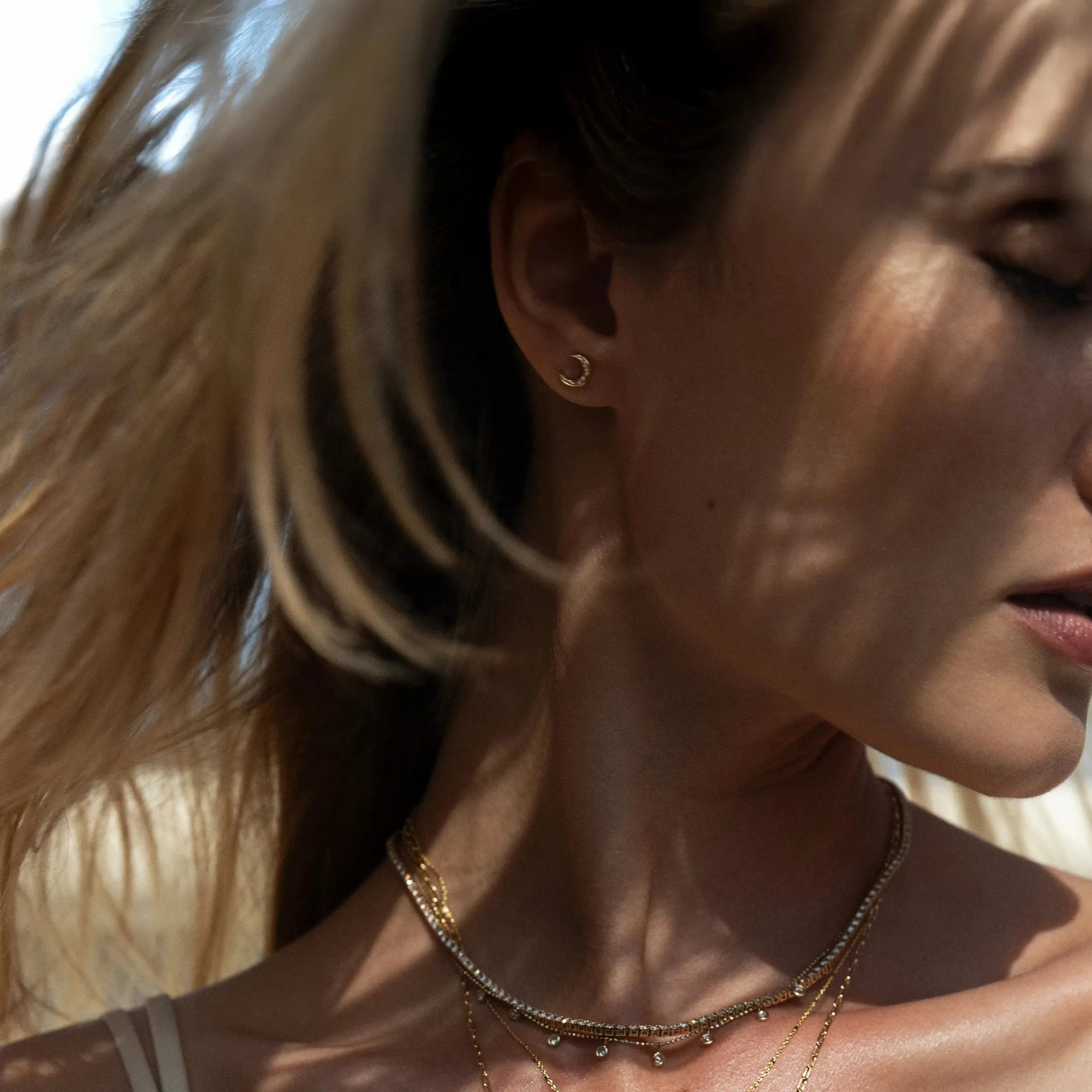 Diamond Moon Studs sold by Awe Inspired product image thumbnail 3