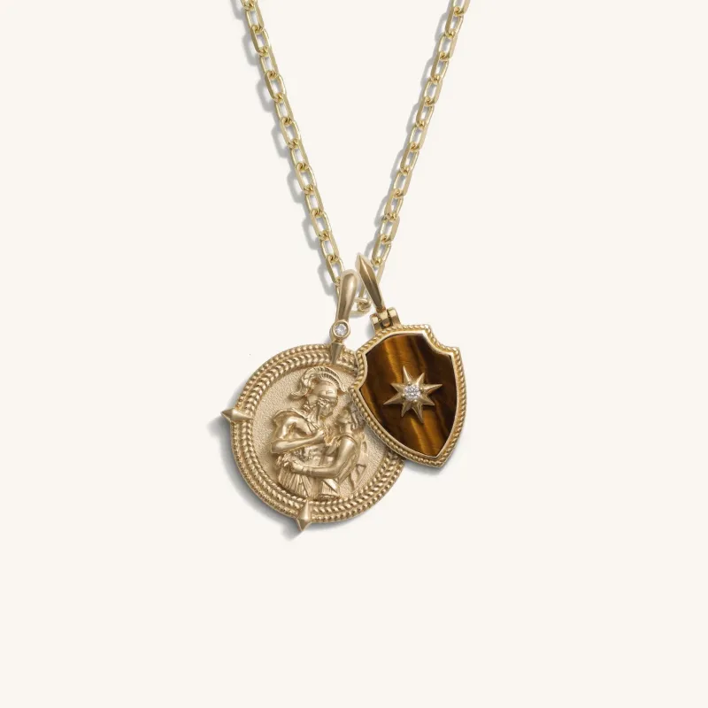 Achilles Shield Necklace Set sold by Awe Inspired