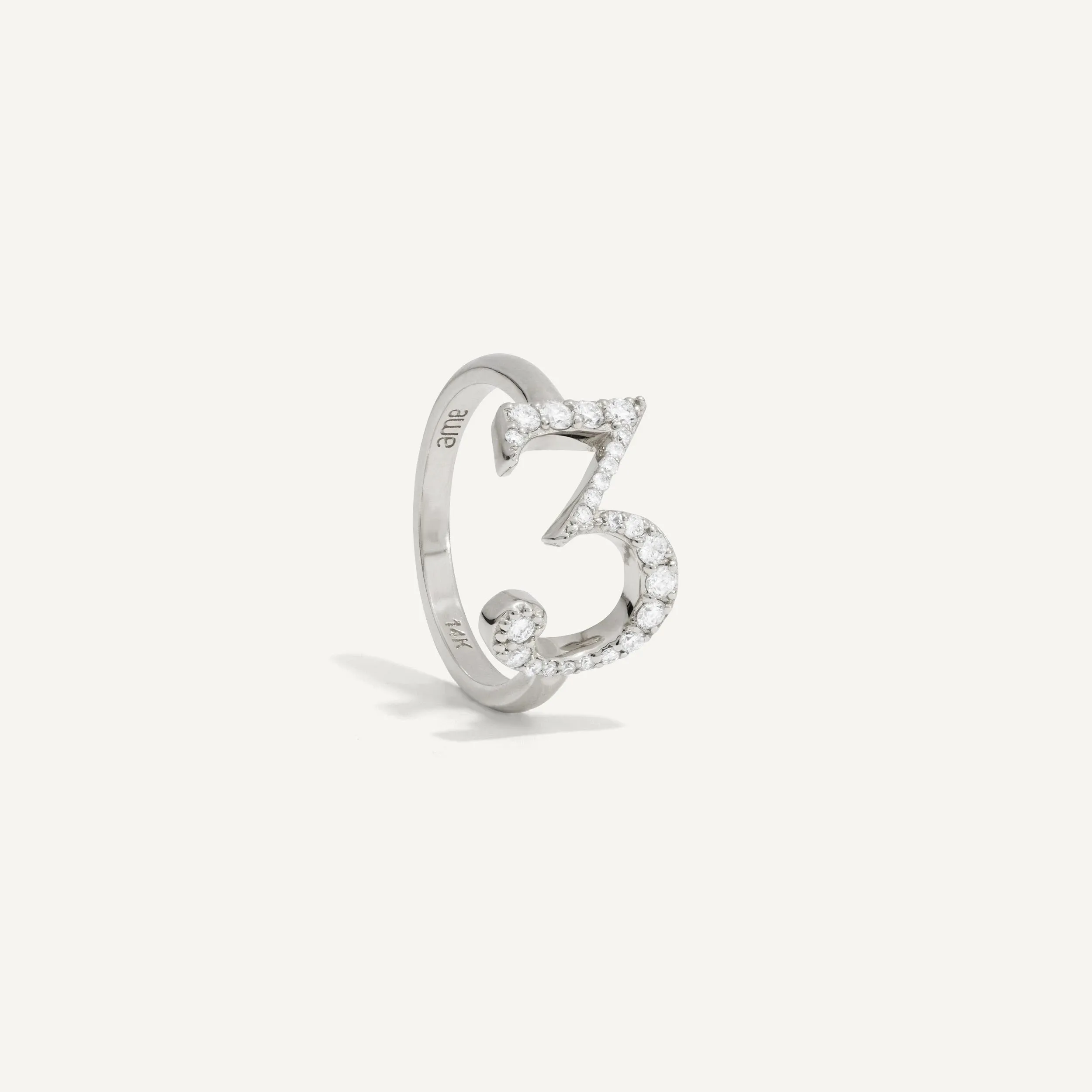 Diamond Angel Number 3 Ring sold by Awe Inspired product image thumbnail 4