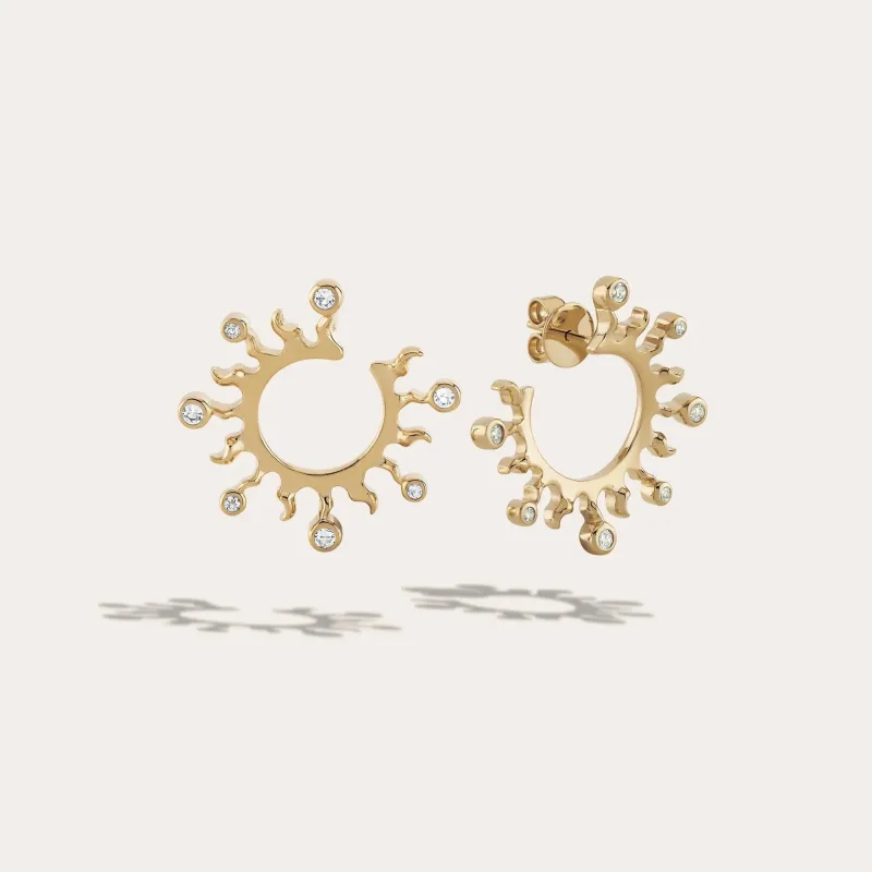 Sunburst Bypass Hoops sold by Awe Inspired