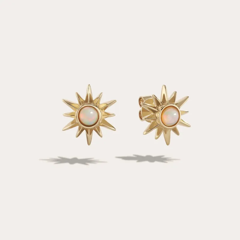 Opal Sun Studs sold by Awe Inspired