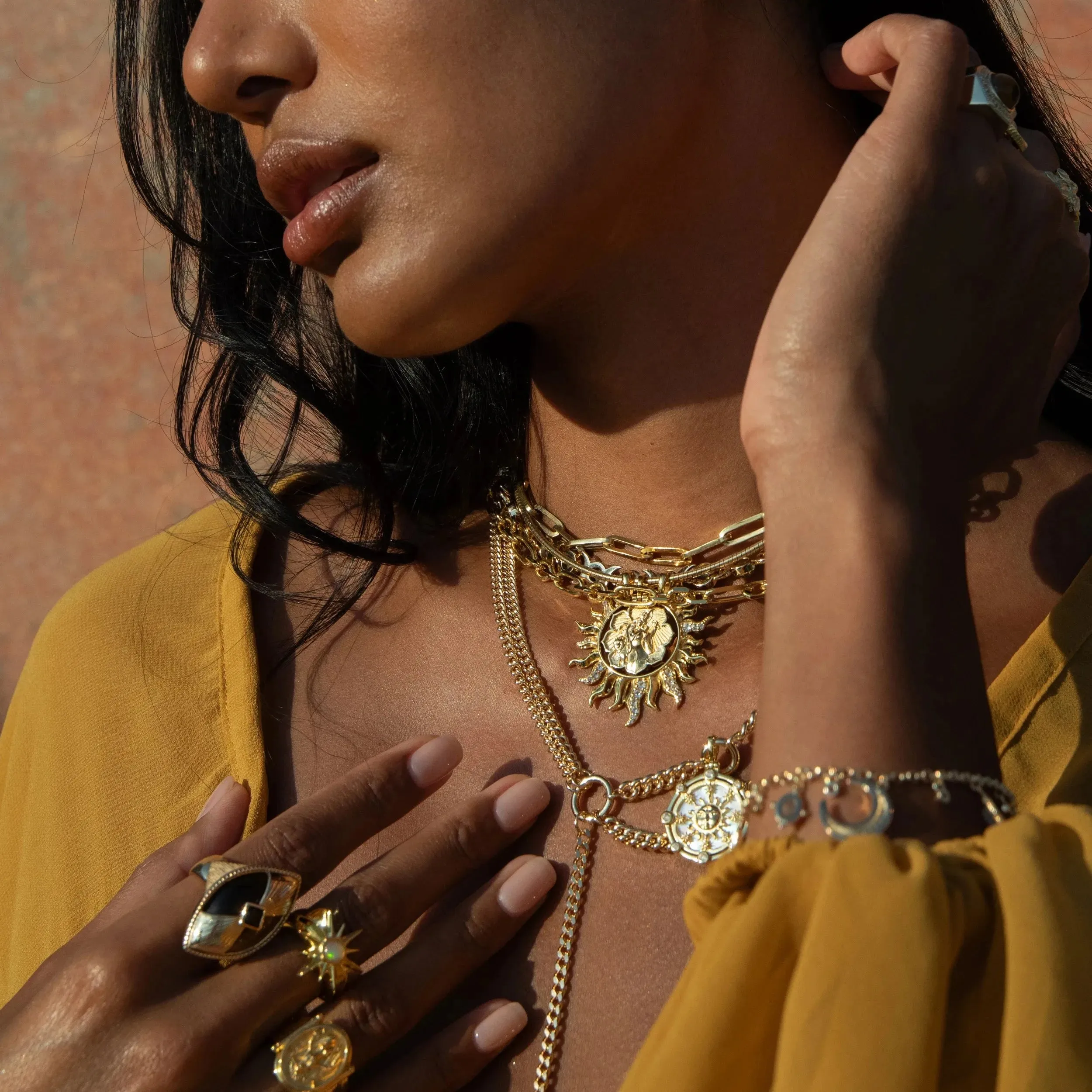 Athena Sun Collar Necklace sold by Awe Inspired product image thumbnail 5