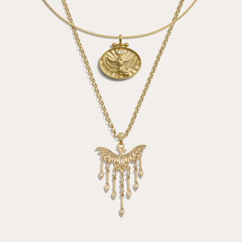 Isis Phoenix Necklace Set sold by Awe Inspired