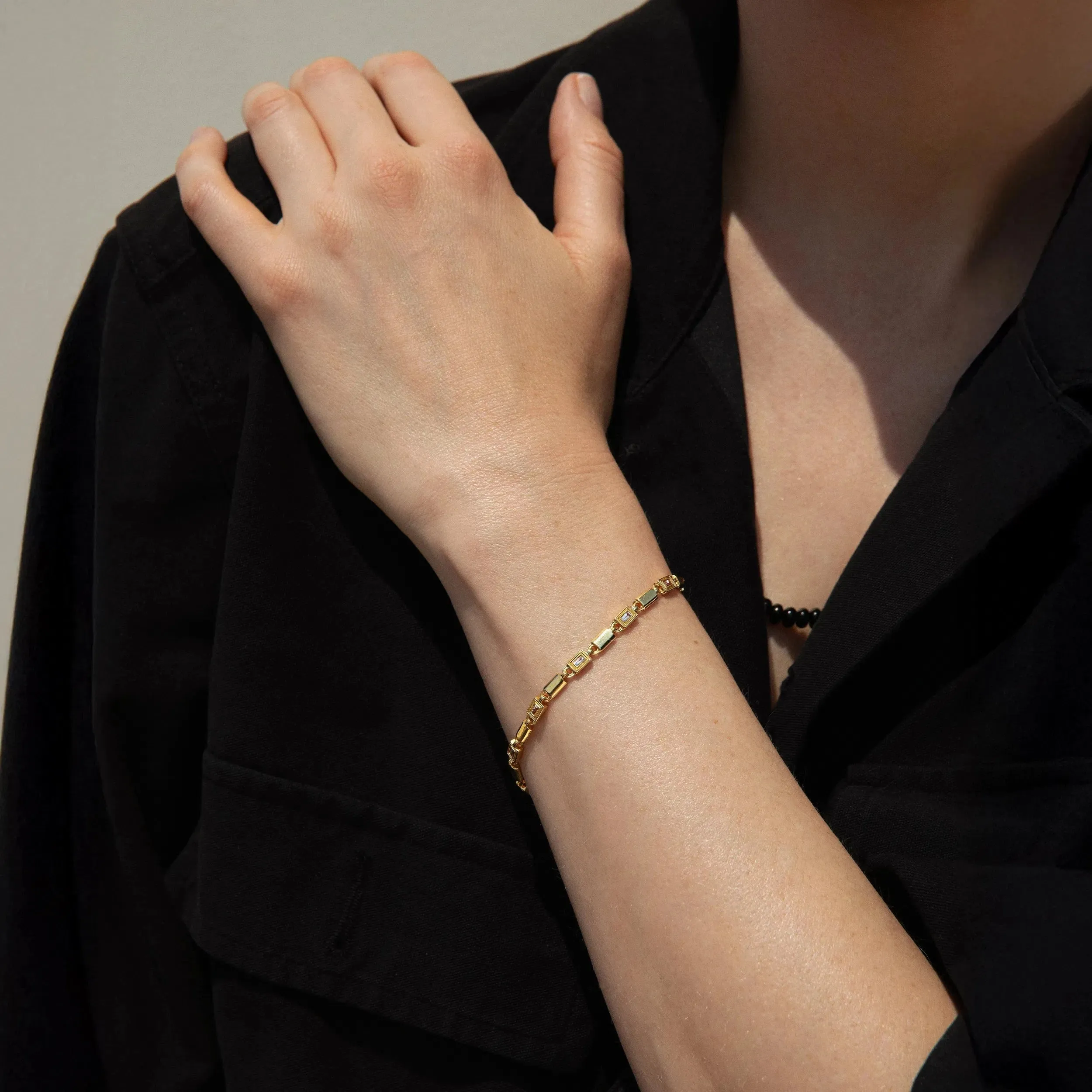 Geo Link Tennis Bracelet sold by Awe Inspired product image thumbnail 2