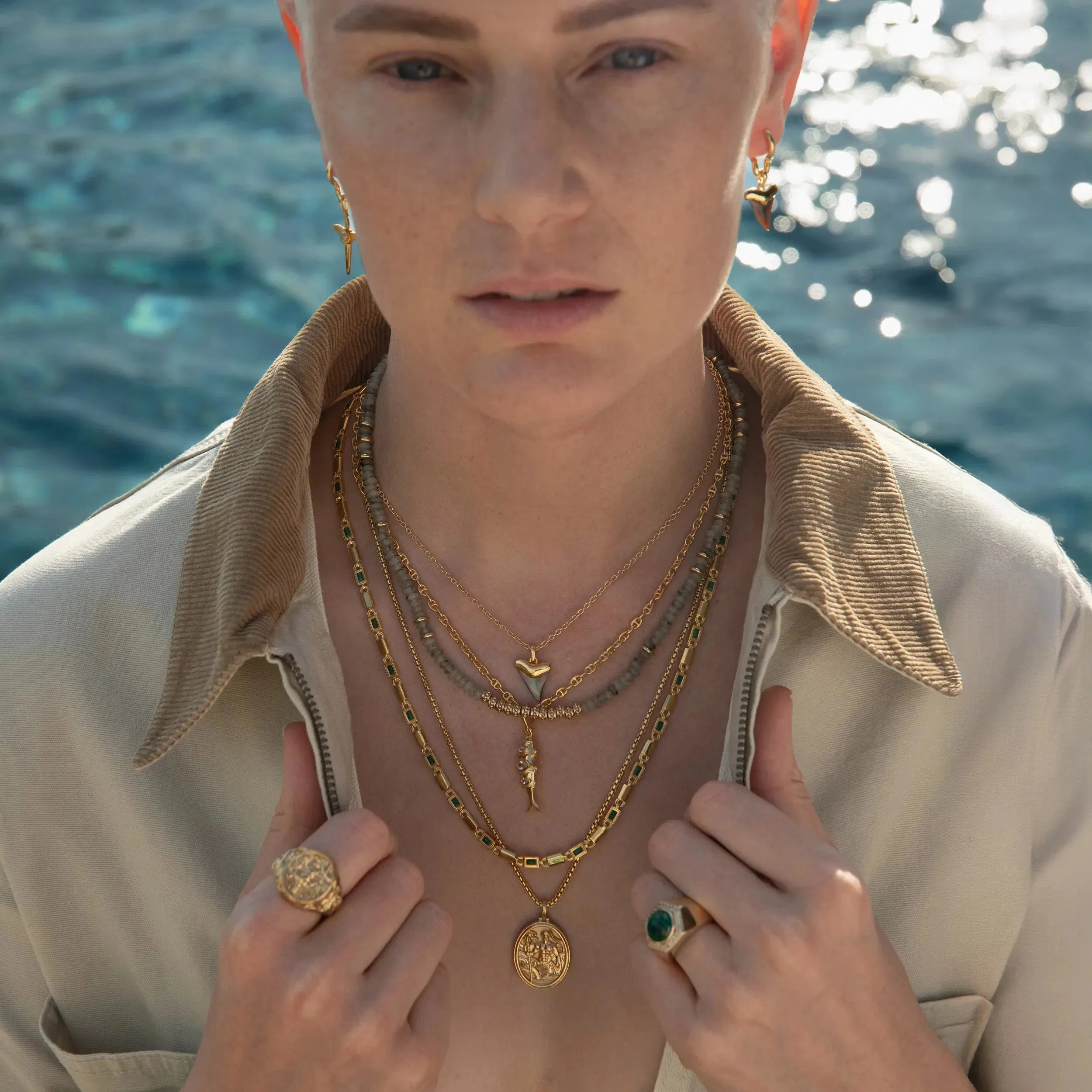 Labradorite Heishi Double Wrap Bracelet sold by Awe Inspired product image thumbnail 4