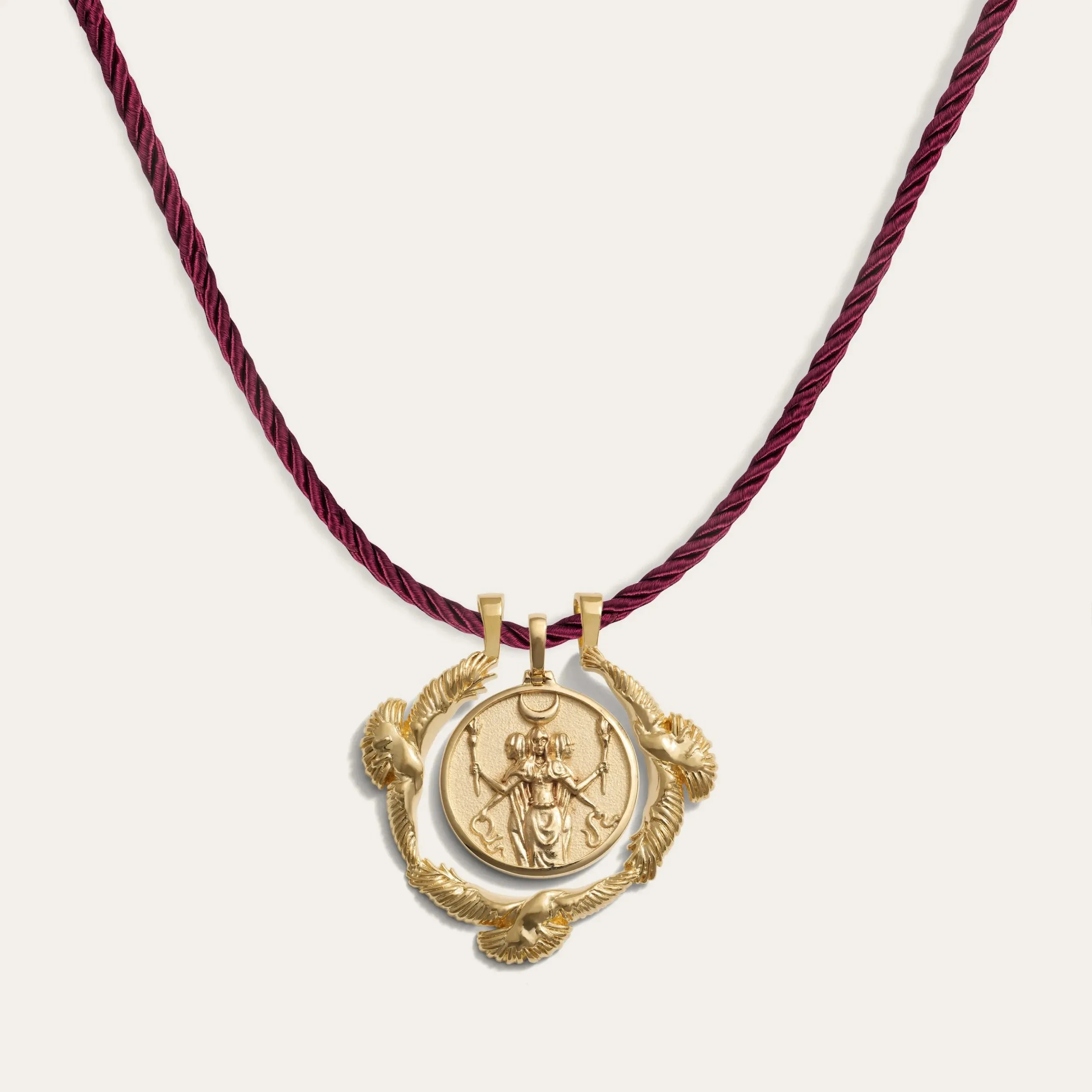 Hecate Raven Silk Necklace sold by Awe Inspired product image thumbnail 4