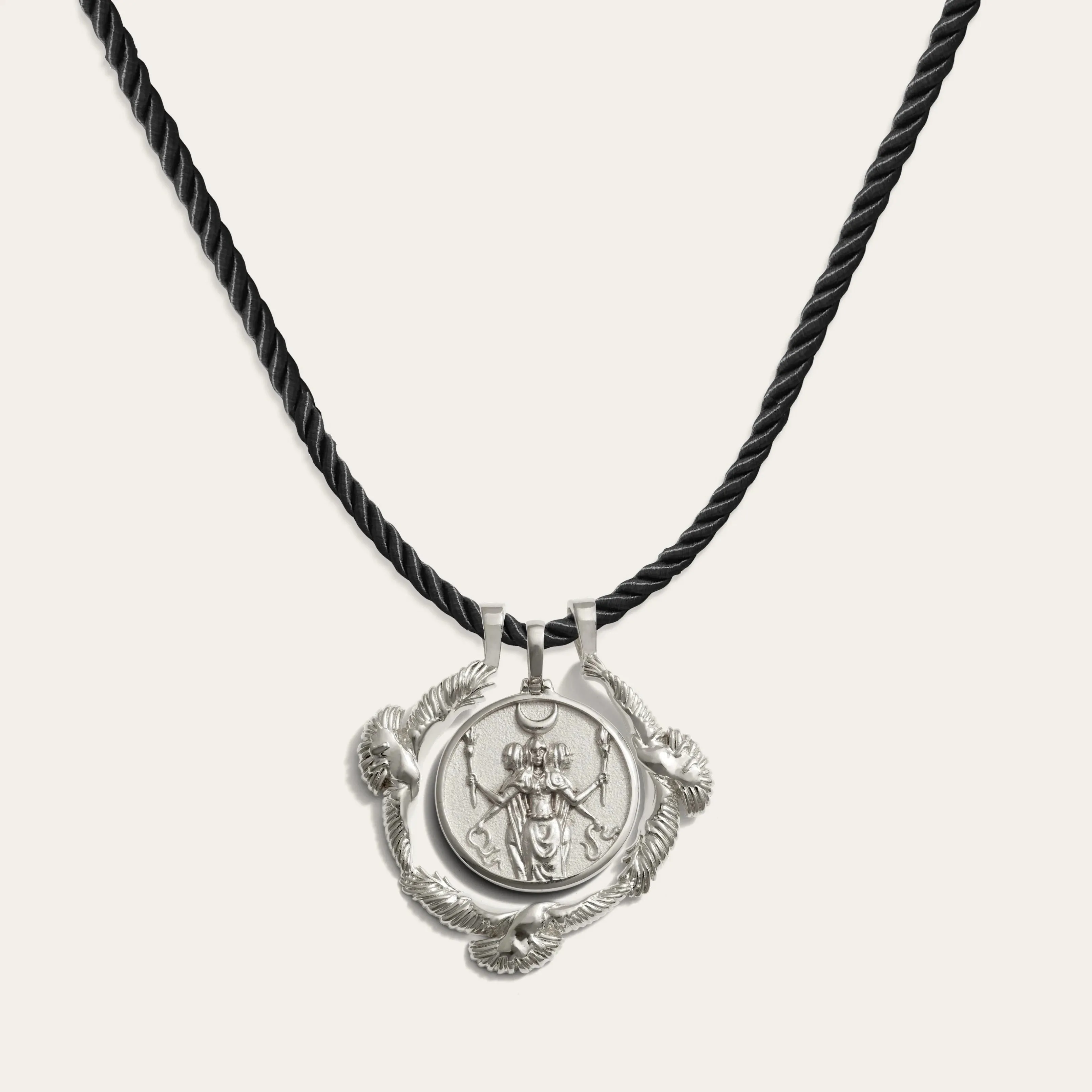 Hecate Raven Silk Necklace sold by Awe Inspired product image thumbnail 3