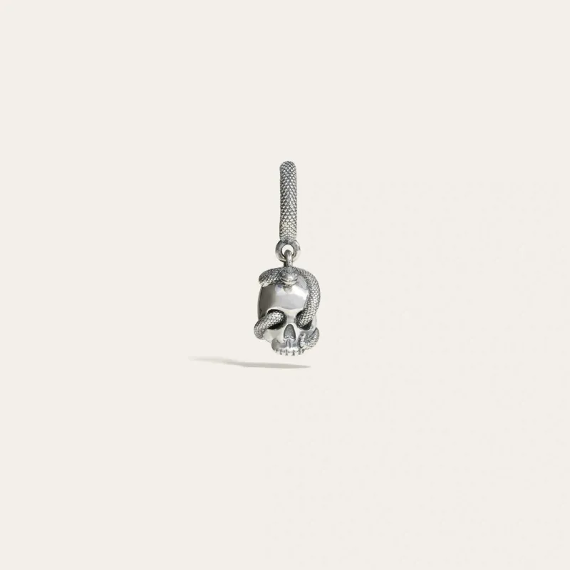 Serpent Skull Huggie sold by Awe Inspired