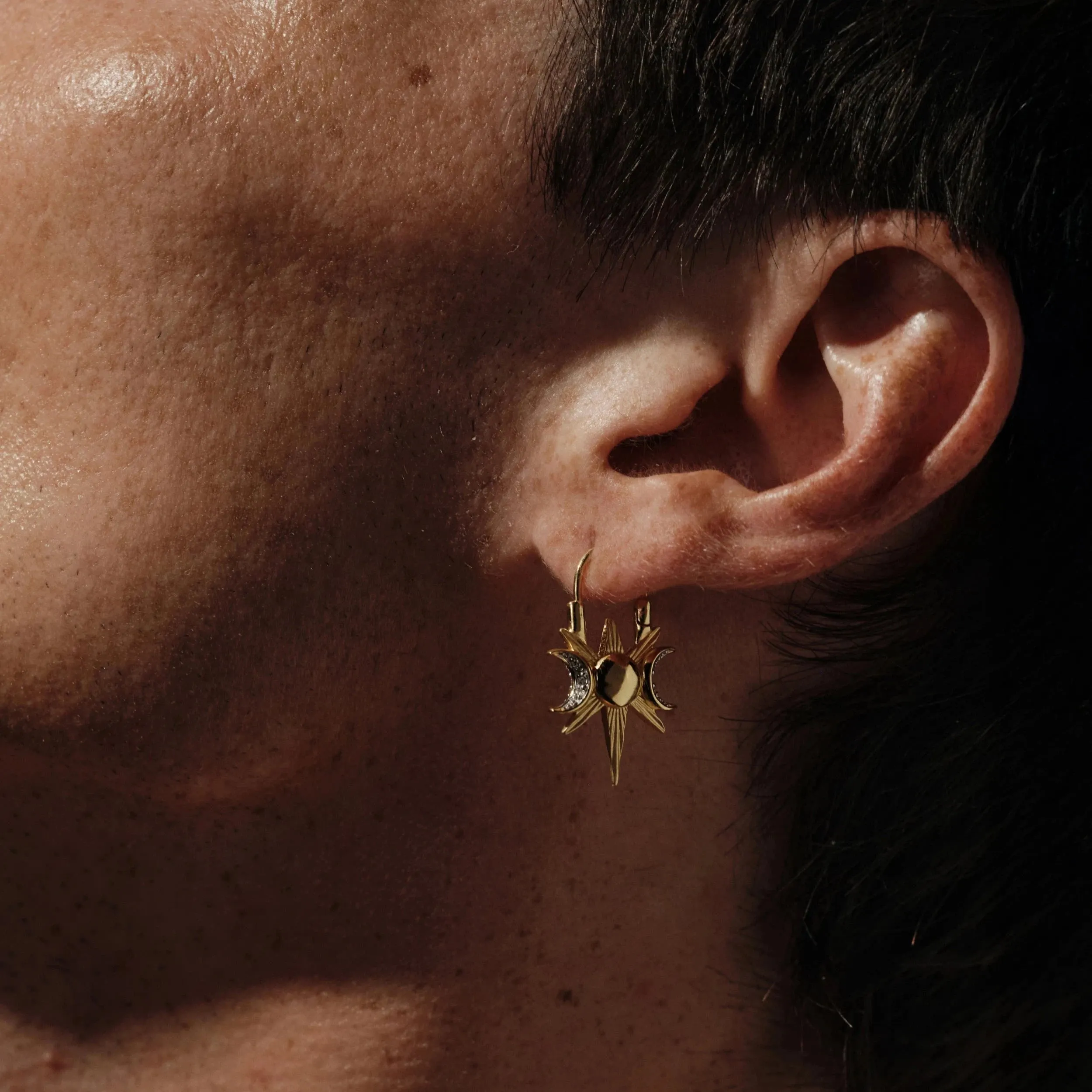 Spiked Triple Moon Huggies sold by Awe Inspired product image thumbnail 3