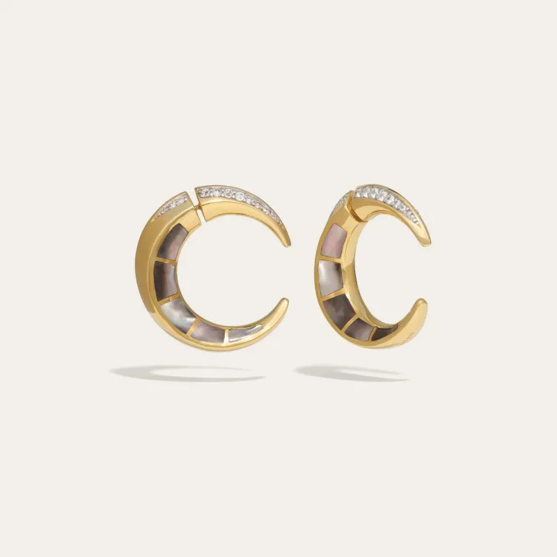 Statement Crescent Moon Earrings sold by Awe Inspired