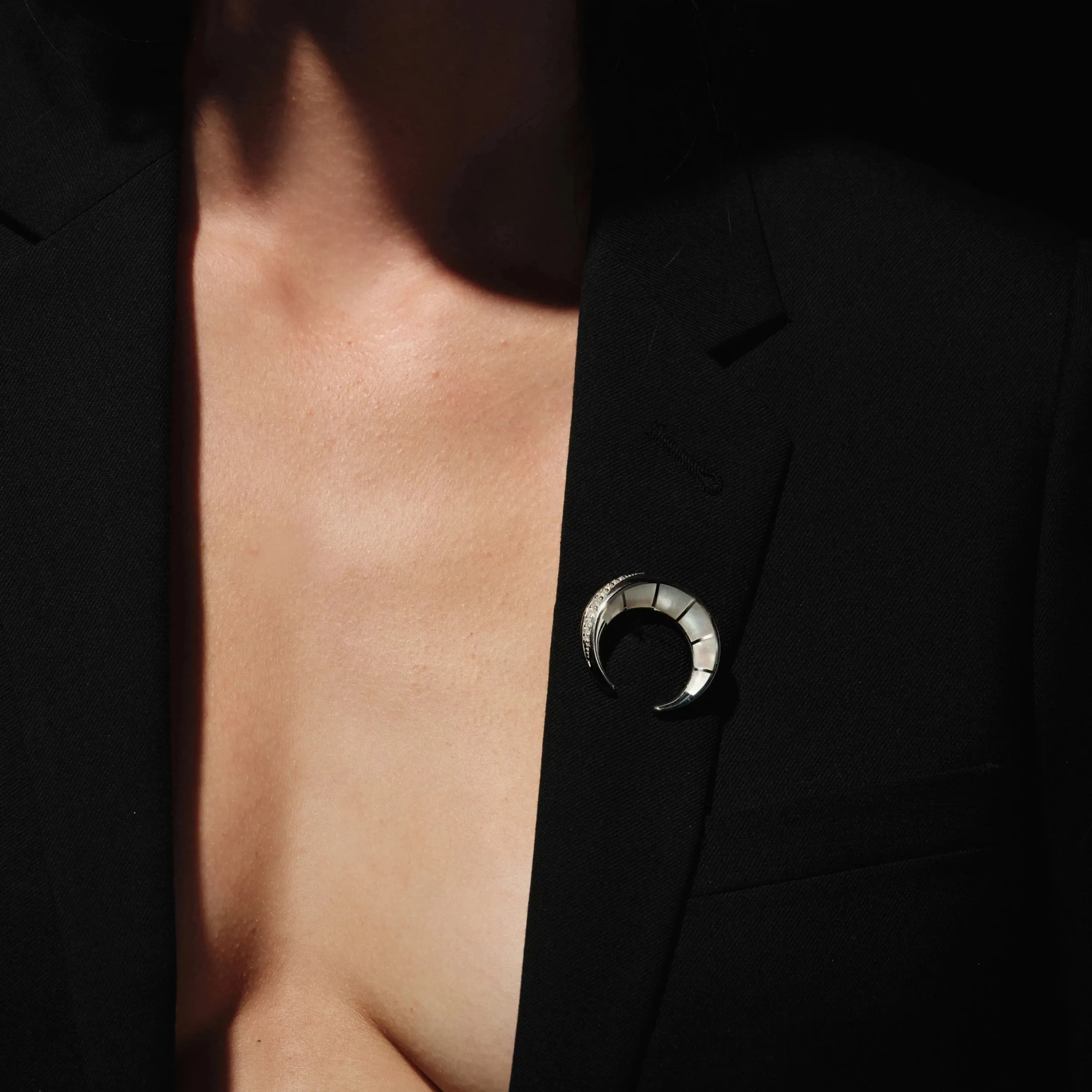 Crescent Moon Brooch sold by Awe Inspired product image thumbnail 3