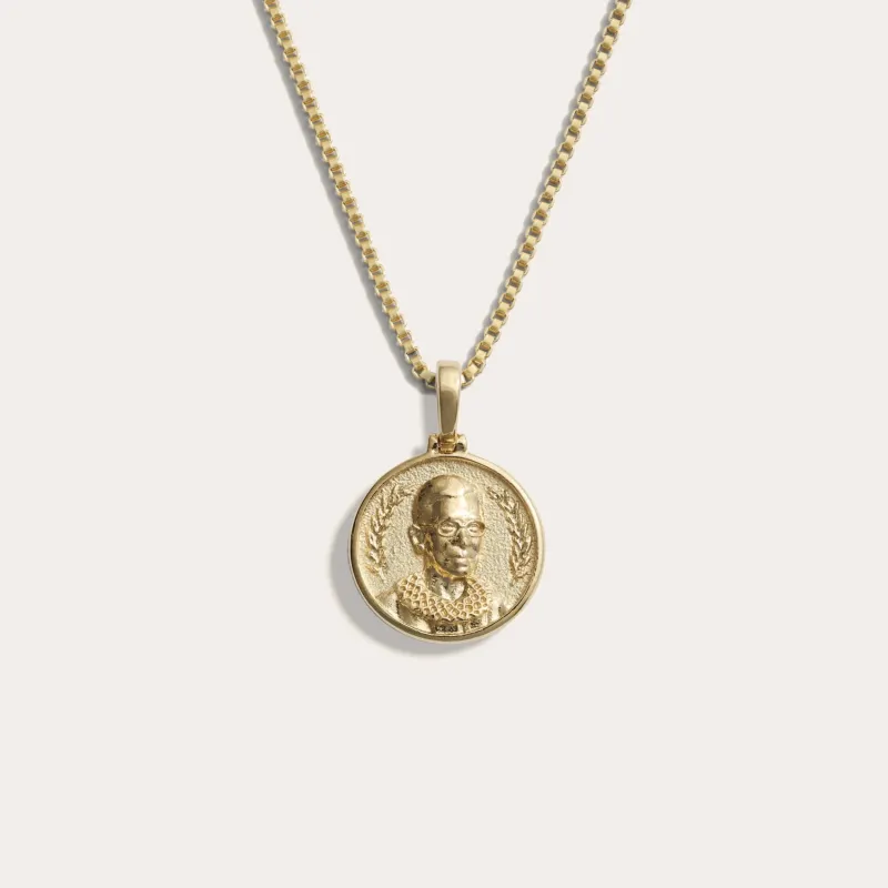 Mini Ruth Bader Ginsburg Necklace made by Awe Inspired