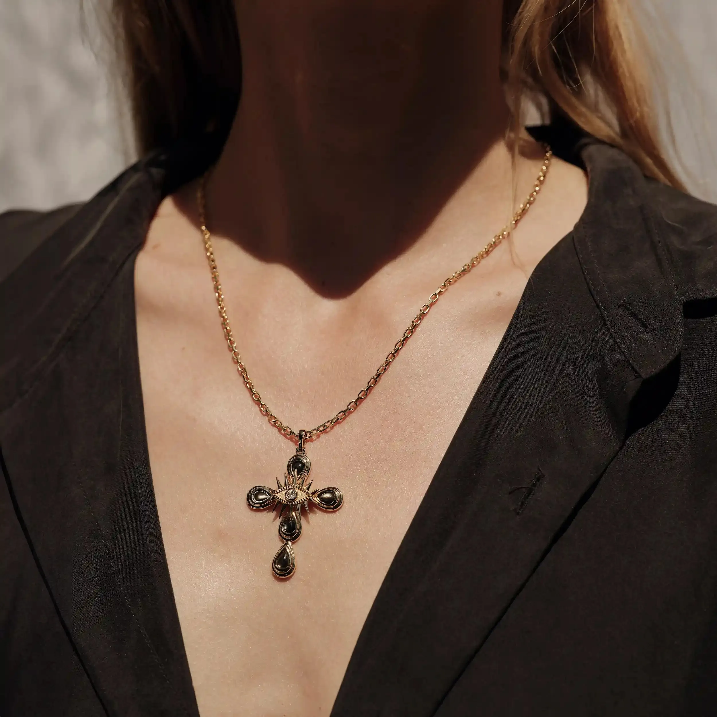 Statement Third Eye Cross Pendant sold by Awe Inspired product image thumbnail 2