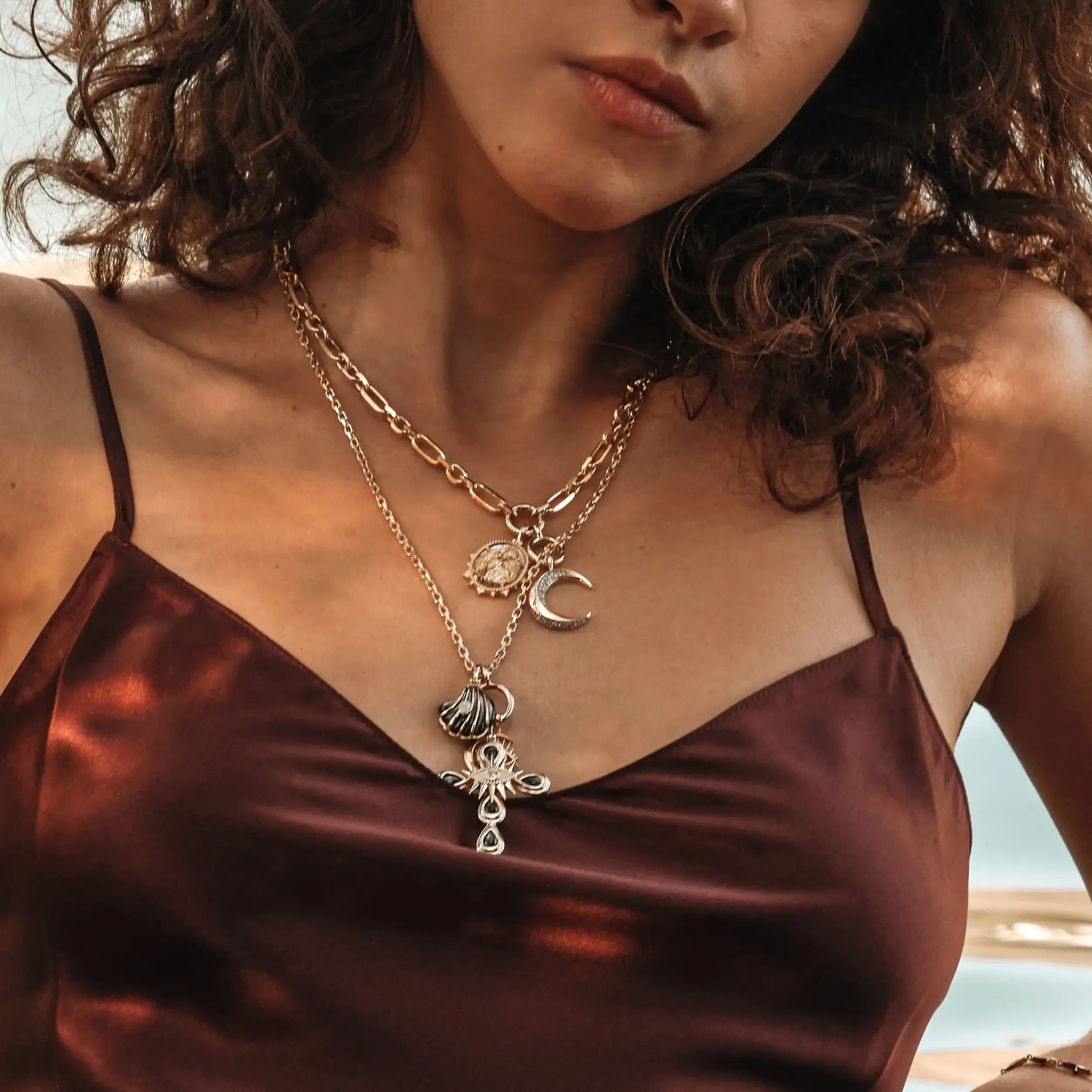 Statement Third Eye Cross Pendant sold by Awe Inspired product image thumbnail 3