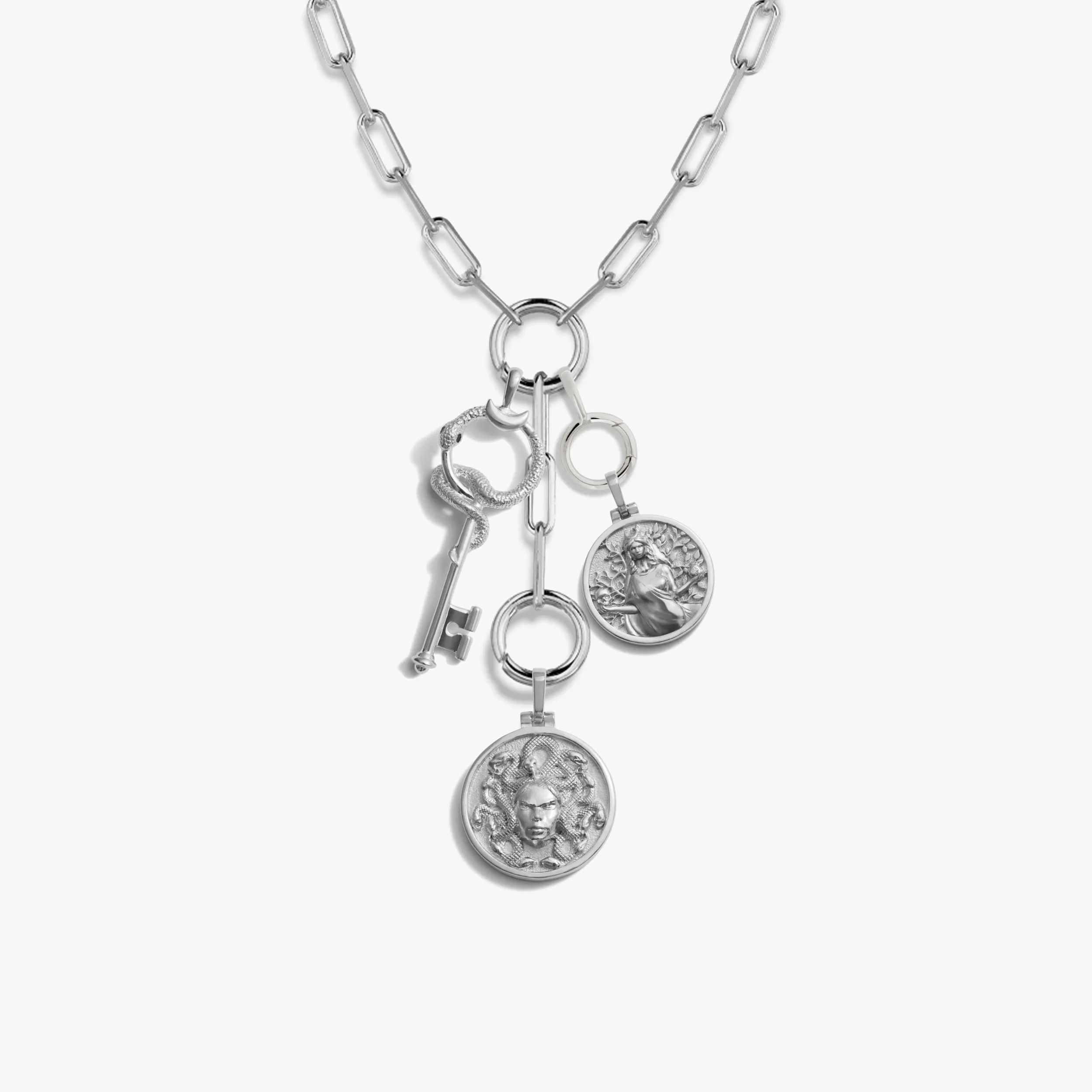 Snake in the Garden Charm Lariat Necklace sold by Awe Inspired product image thumbnail 3