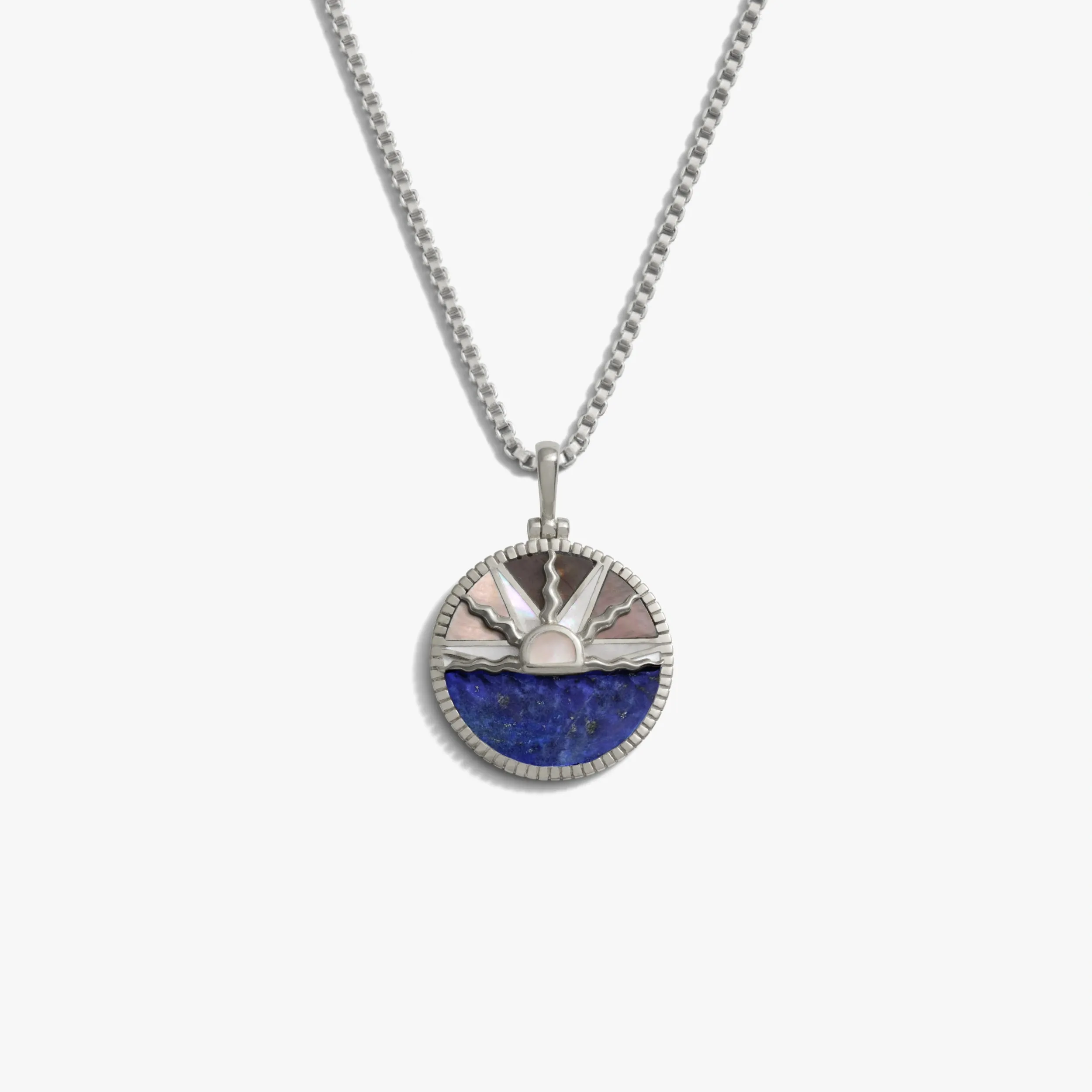 Gemstone Inlay Sunrise Necklace sold by Awe Inspired