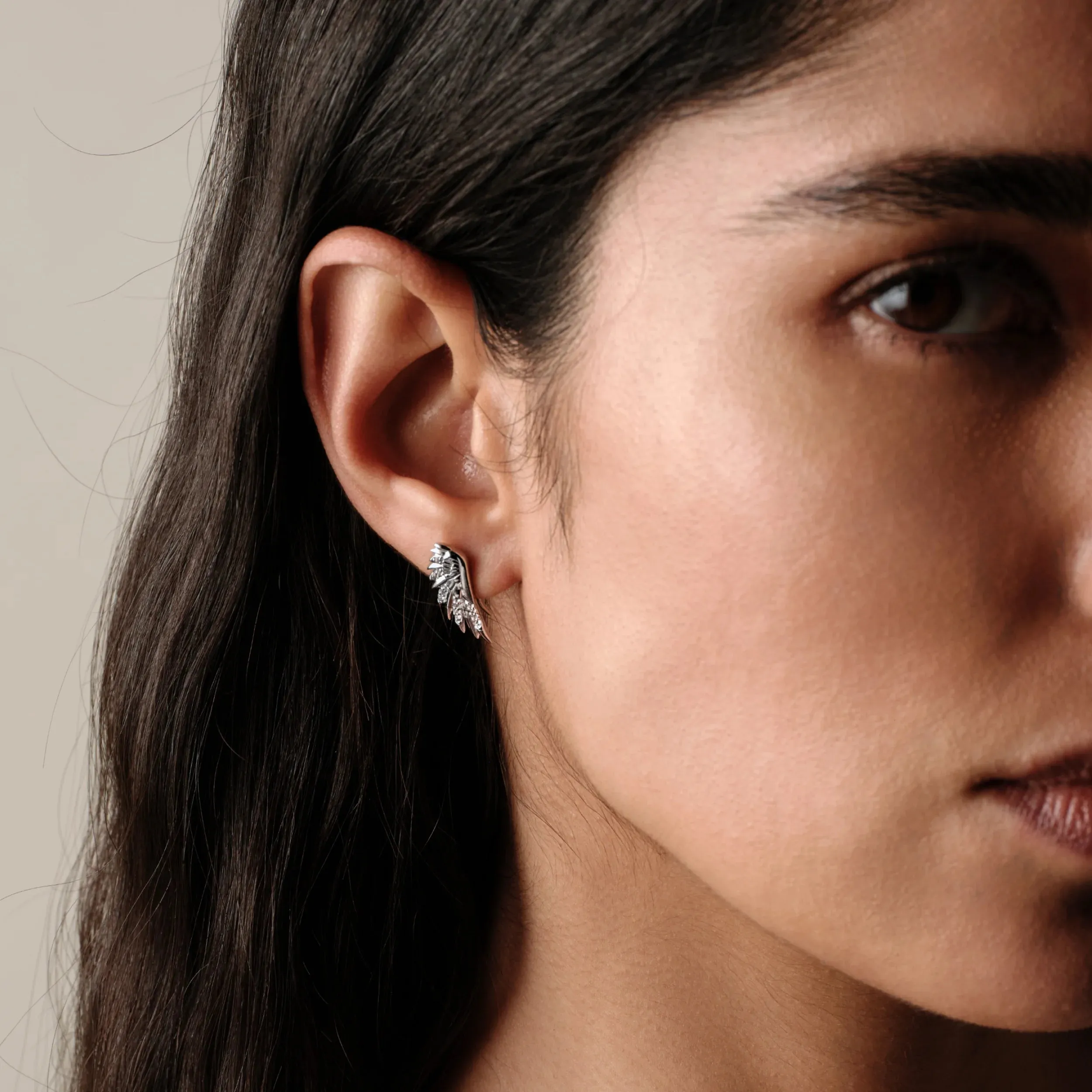 Sapphire Wing Ear Climber sold by Awe Inspired product image thumbnail 5