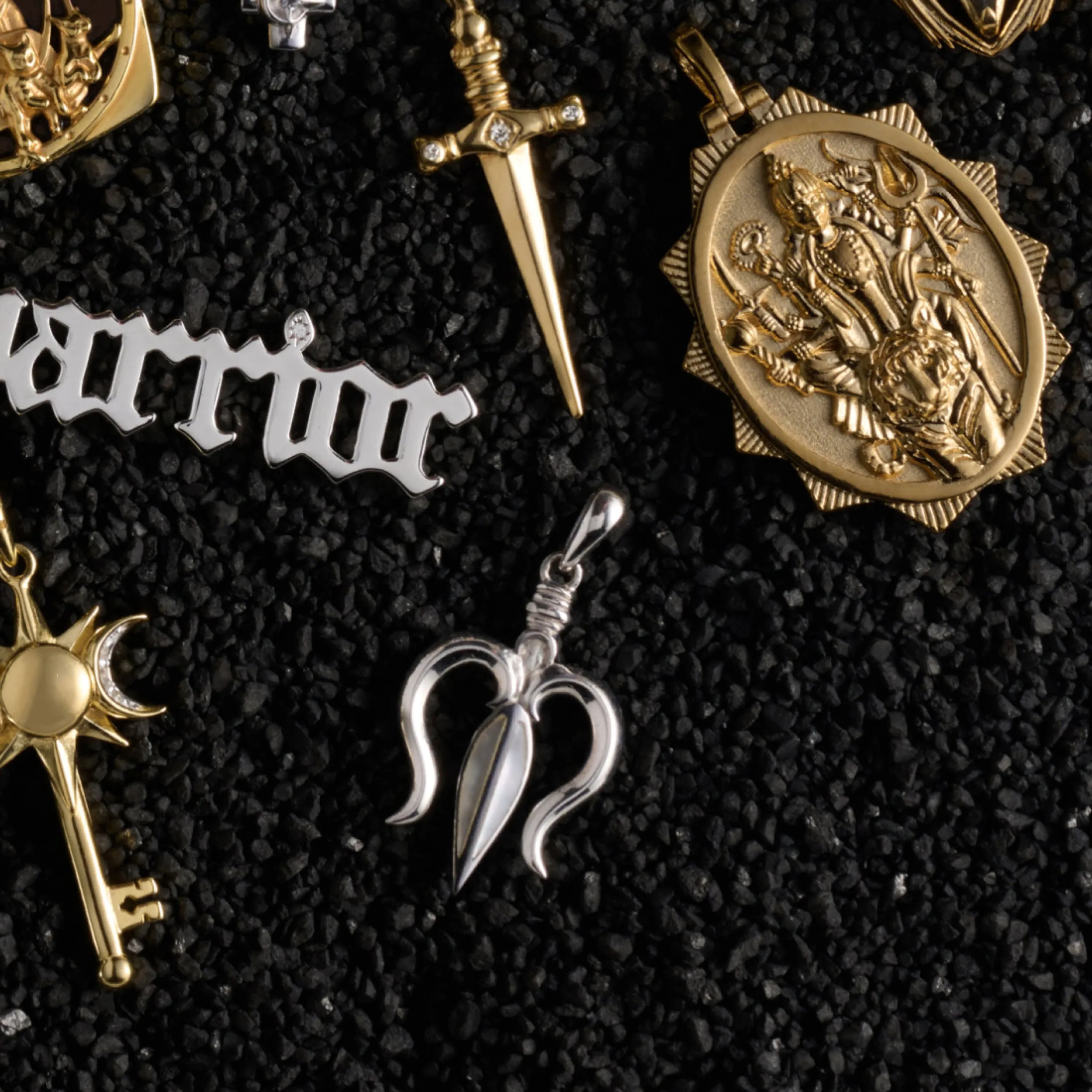 Mother of Pearl Trident Amulet sold by Awe Inspired product image thumbnail 5