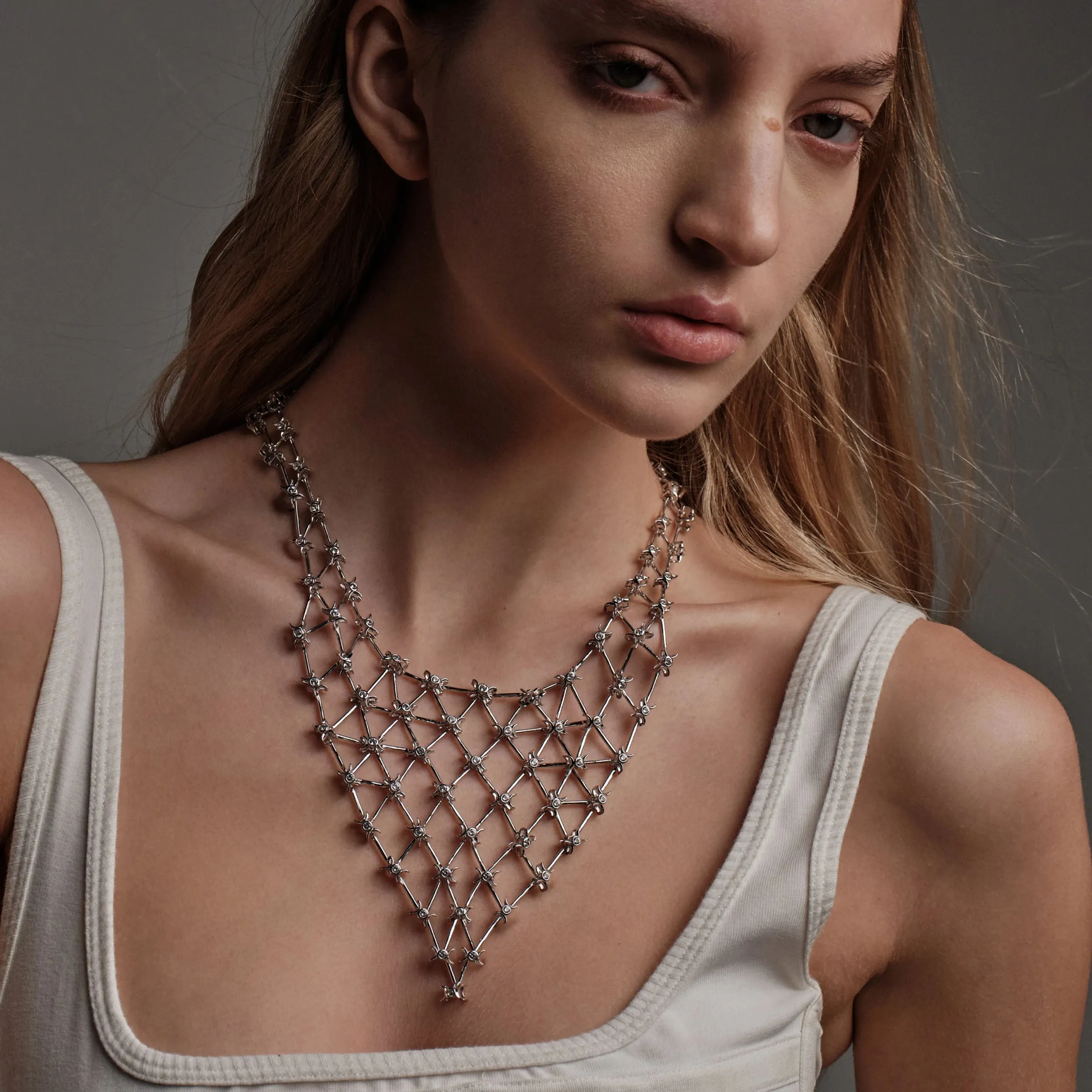 Sapphire Chainmail Bib sold by Awe Inspired product image thumbnail 2