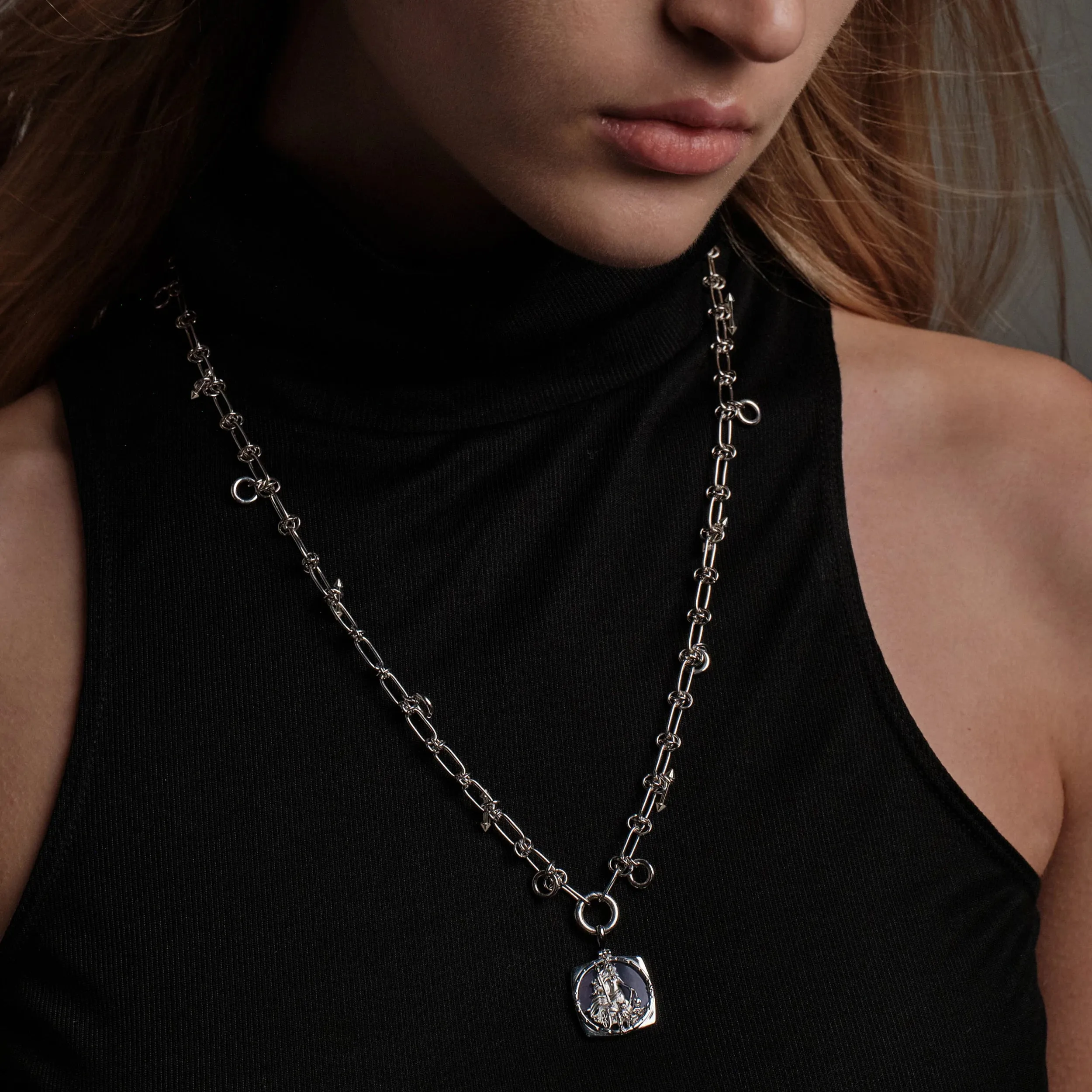 Knot Chain Long Collector Necklace sold by Awe Inspired product image thumbnail 2