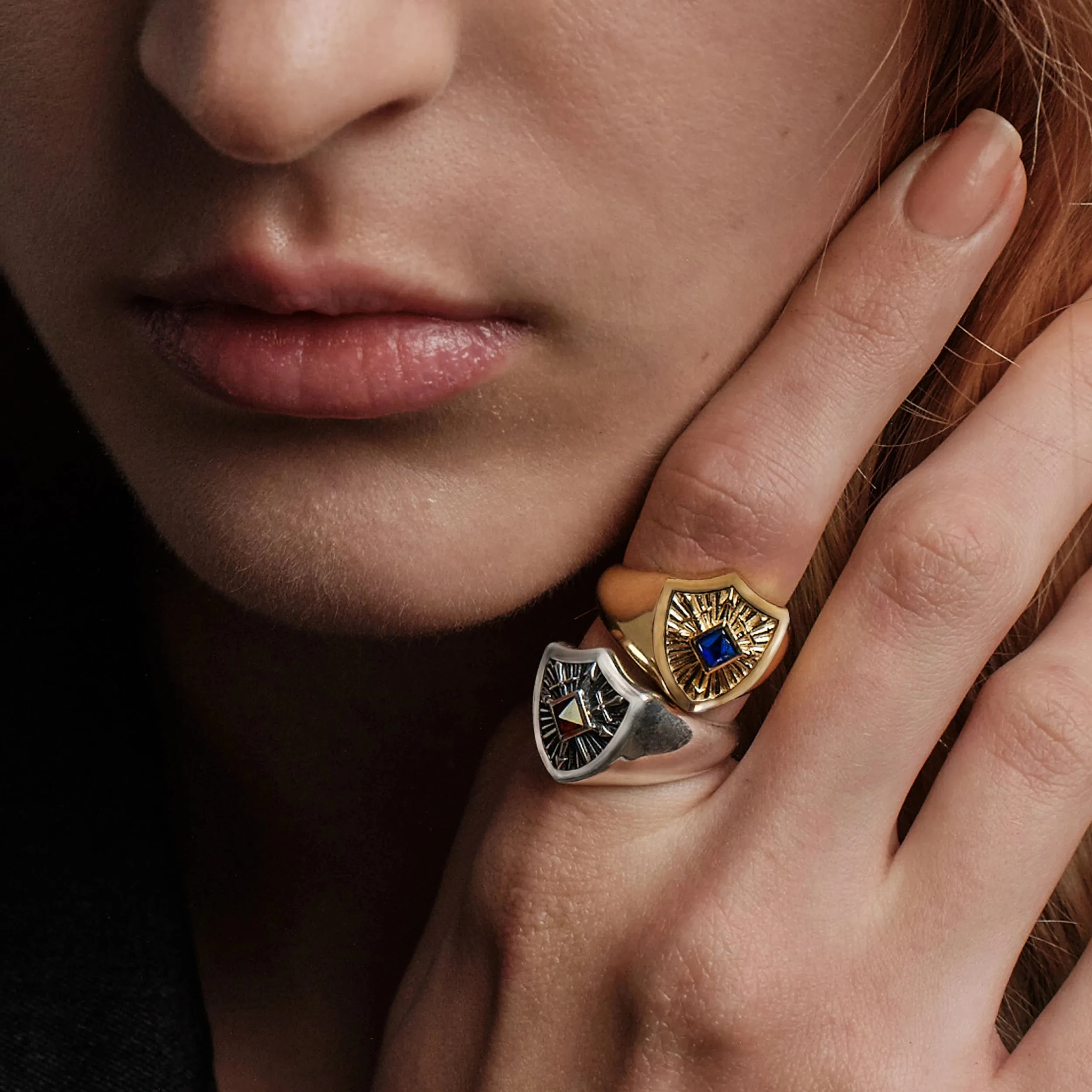 Gemstone Shield Defense Ring sold by Awe Inspired product image thumbnail 2