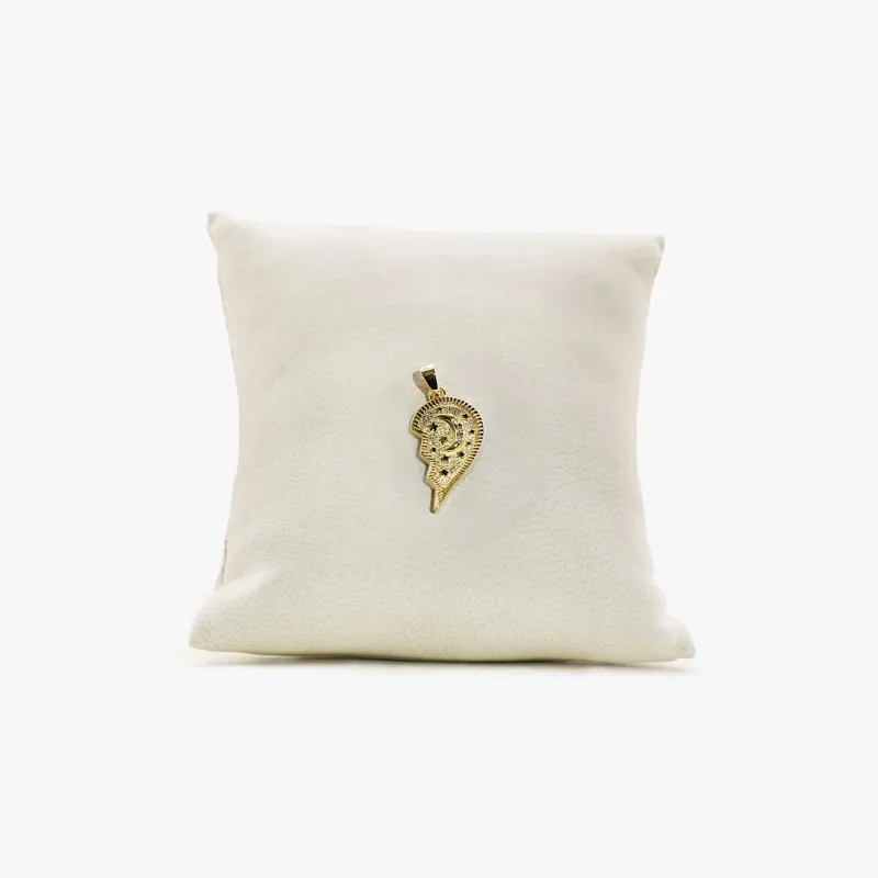 Archive Half Moon Heart Pendant made by Awe Inspired