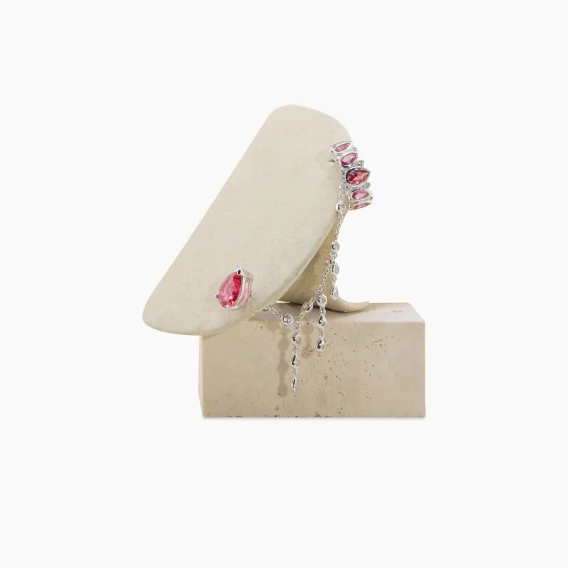 Archive Pink Lotus Ear Swag made by Awe Inspired