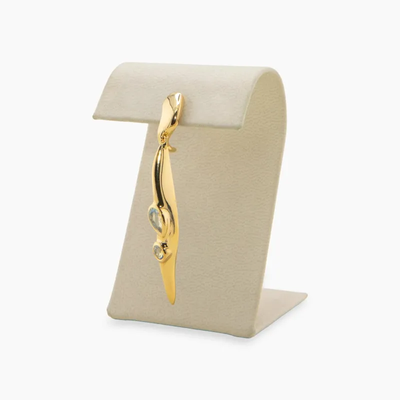 Archive Molten Gemstone Drop Earring sold by Awe Inspired