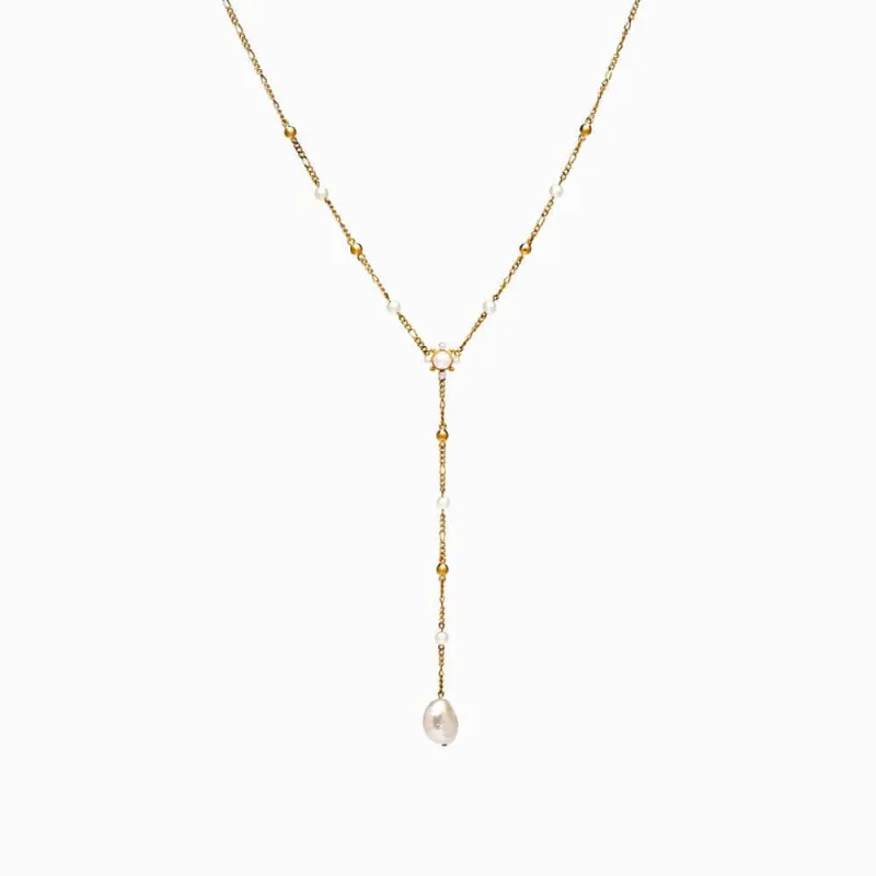 Baroque Pearl Lariat Necklace sold by Awe Inspired