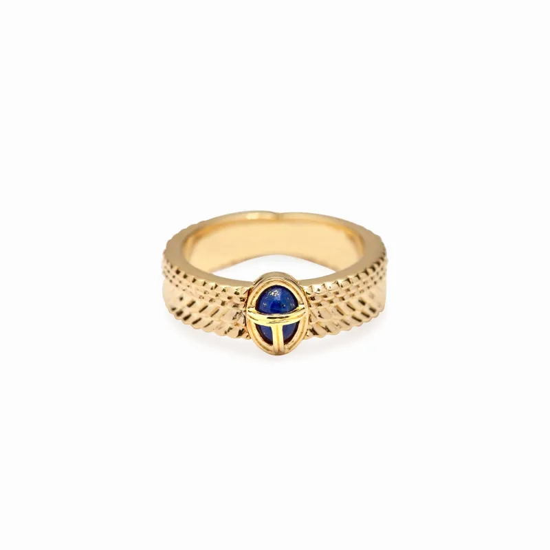 Winged Scarab Ring made by Awe Inspired