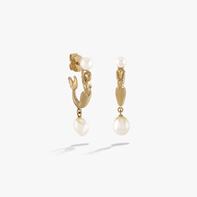 Sea Siren Pearl Earring made by Awe Inspired