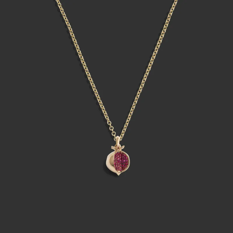 Ruby Pomegranate Necklace made by Awe Inspired