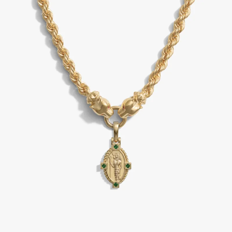 Sekhmet & Bastet Feline Lineage Necklace made by Awe Inspired