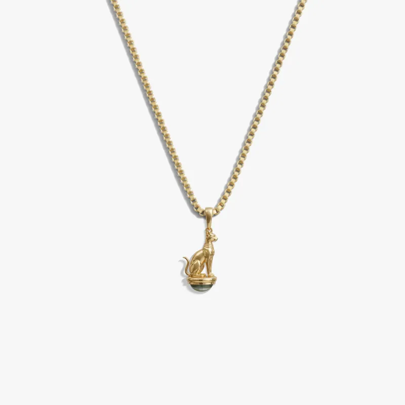 Sacred Cat Cabochon Necklace made by Awe Inspired