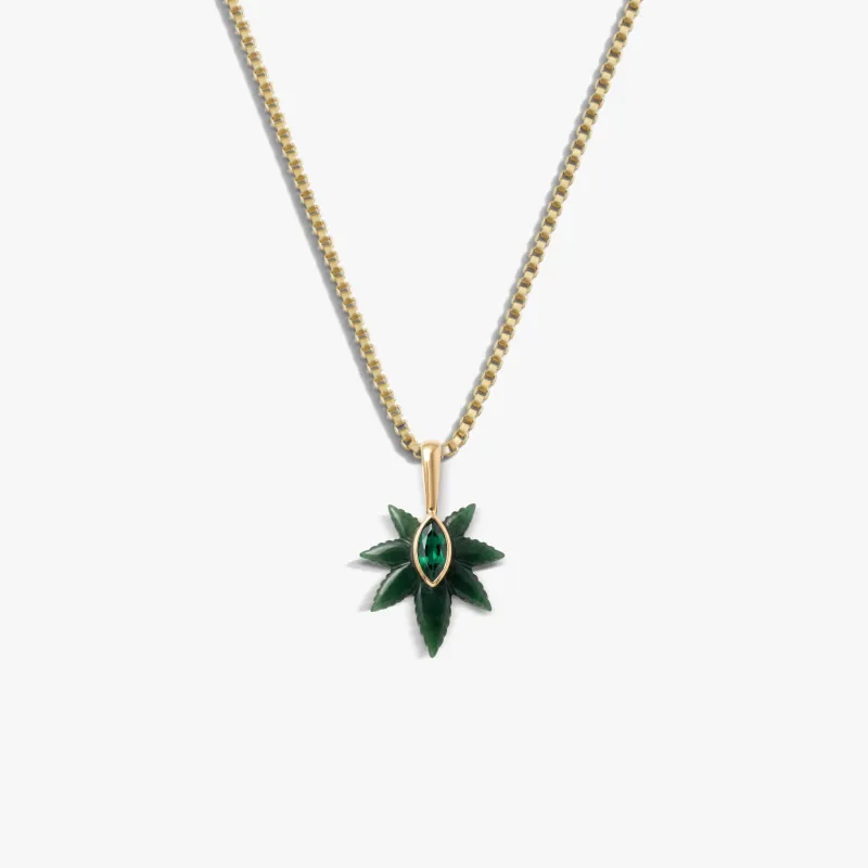 Jade & Emerald Plant Wisdom Necklace made by Awe Inspired