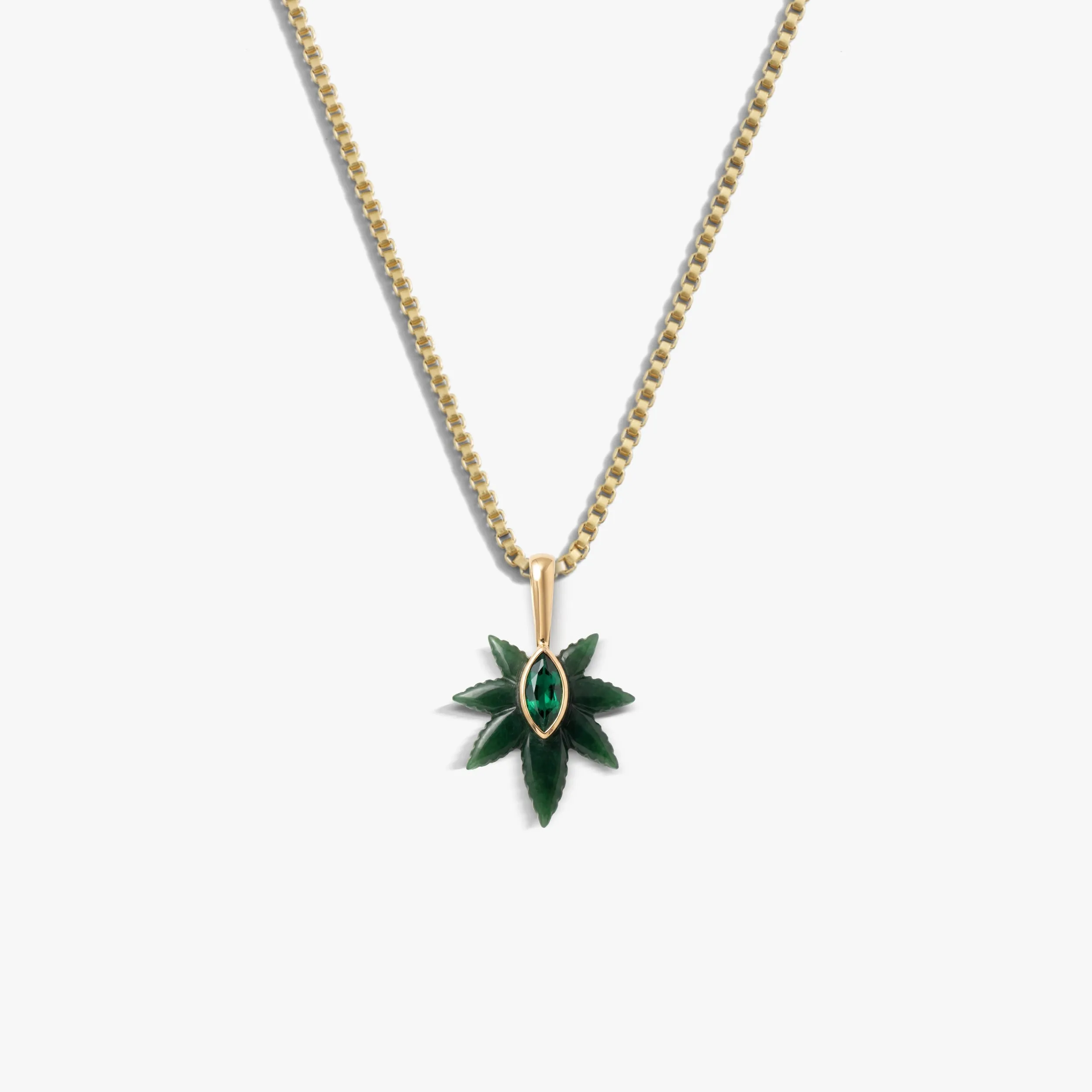 Jade & Emerald Plant Wisdom Necklace sold by Awe Inspired